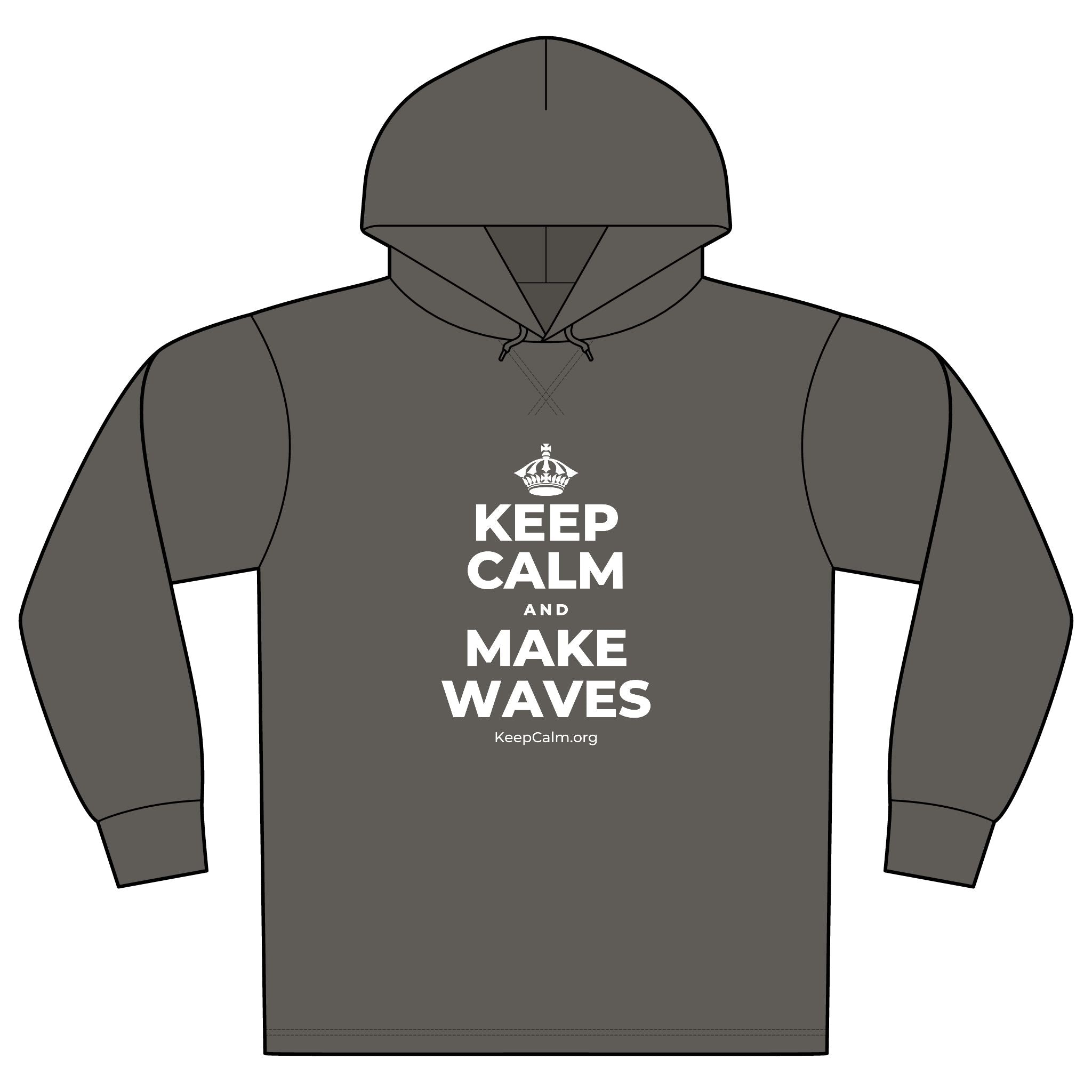 KEEP CALM AND MAKE WAVES Organic Hoodie Tee