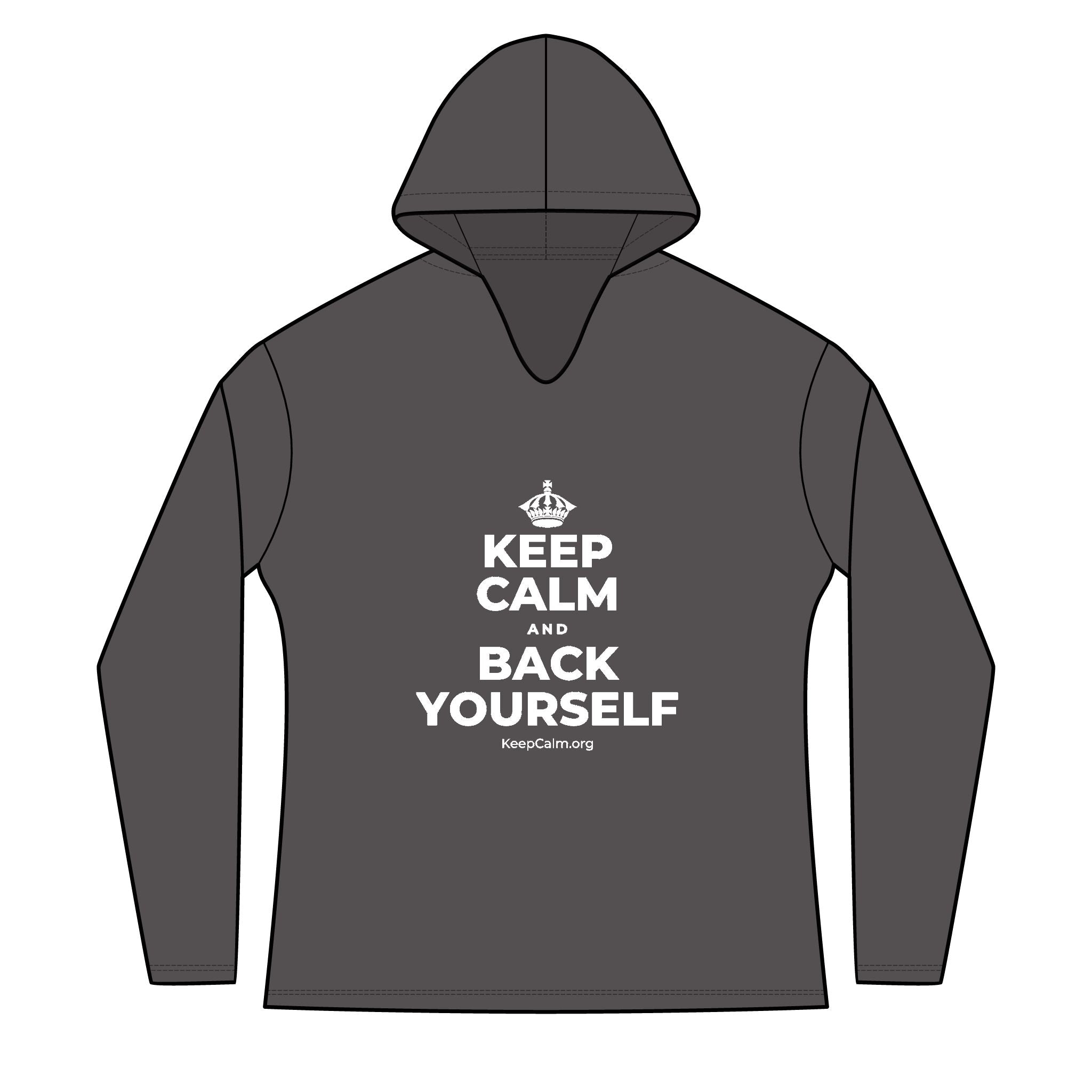 KEEP CALM AND BACK YOURSELF Women's Long Sleeve Hoodie