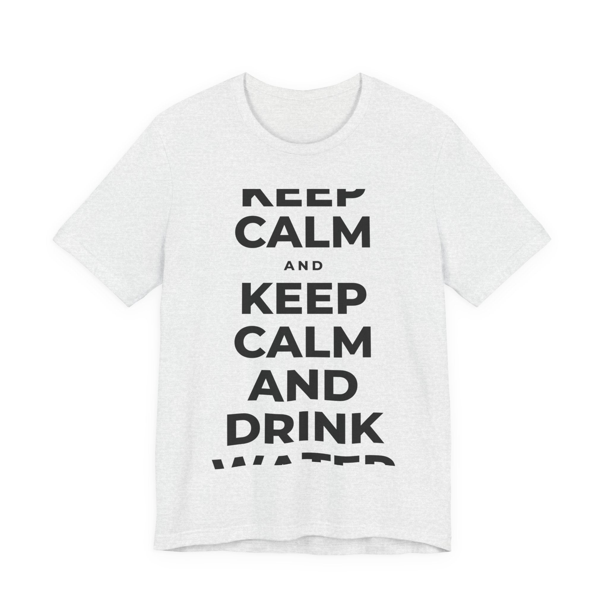 KEEP CALM AND DRINK WATER T-Shirt (Soft Cream–Heather Mauve)