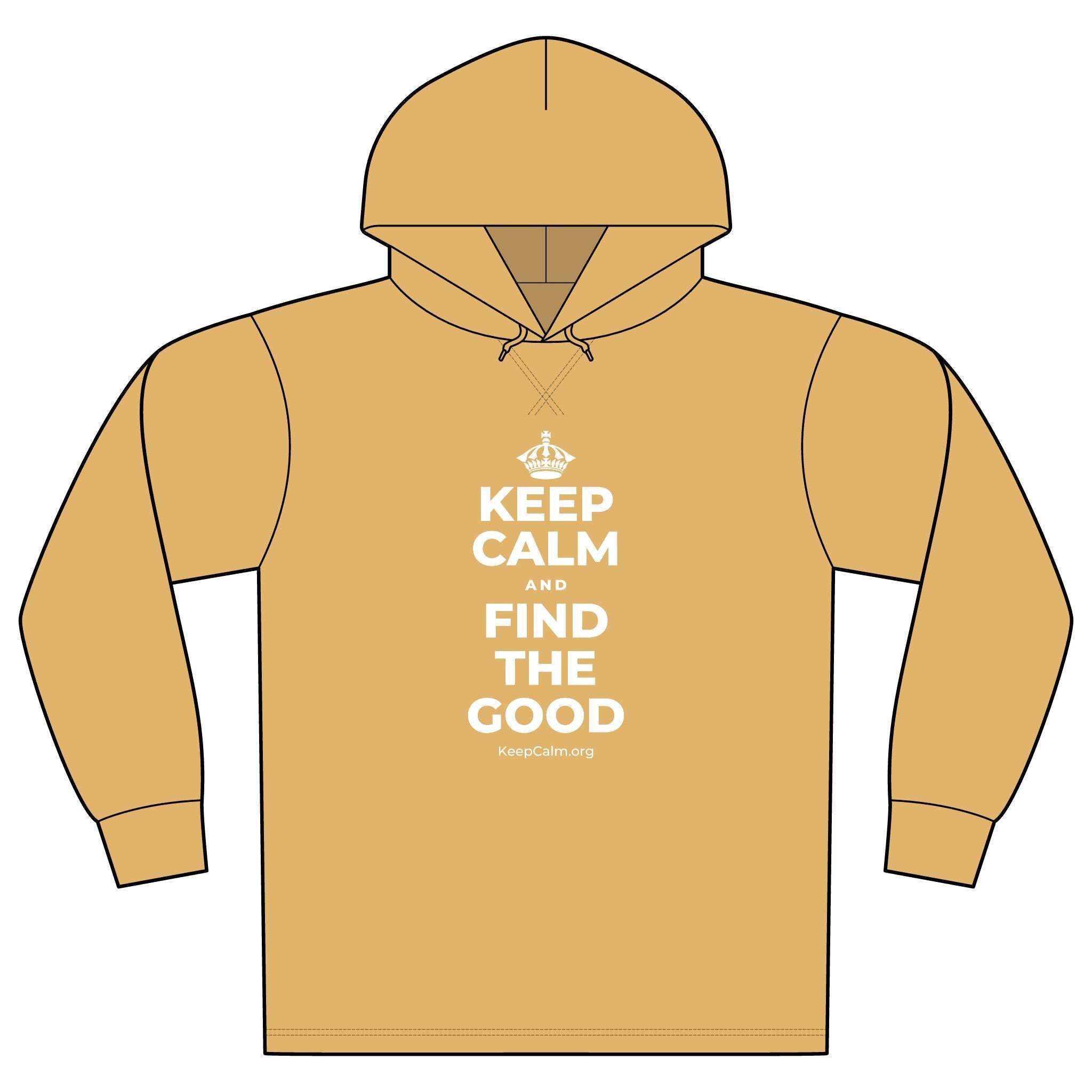 KEEP CALM AND FIND THE GOOD Organic Hoodie Tee