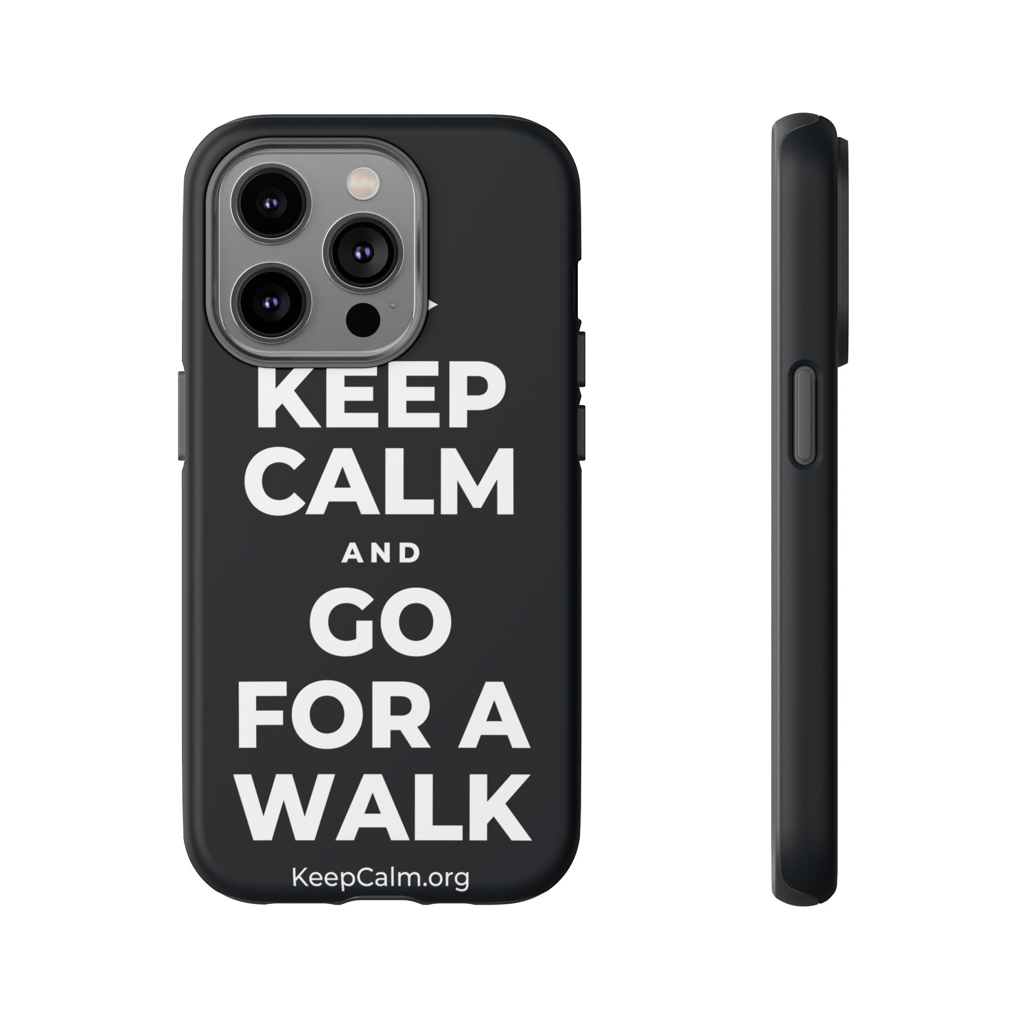 KEEP CALM AND GO FOR A WALK Phone Case (Dark)