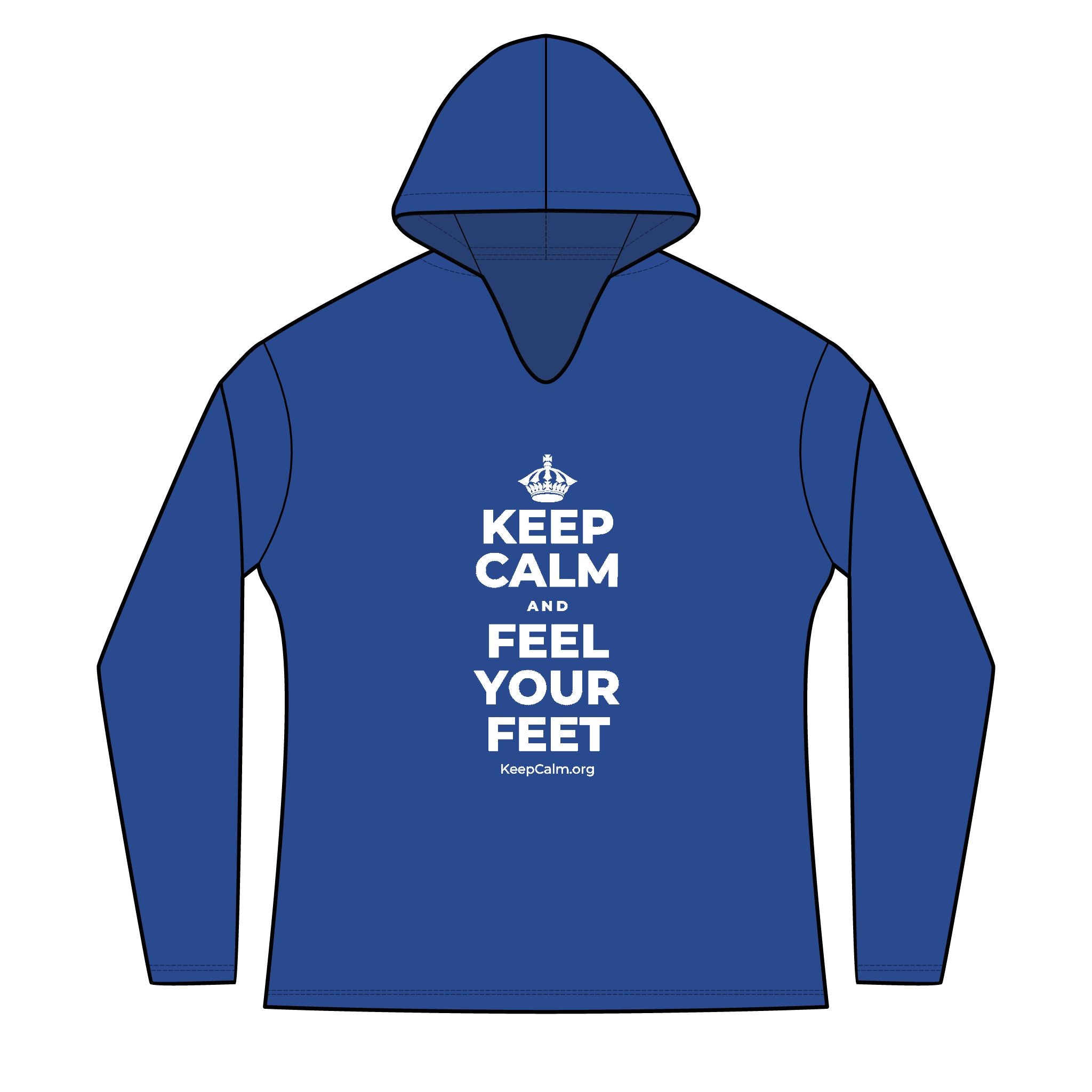 KEEP CALM AND FEEL YOUR FEET Women's Long Sleeve Hoodie