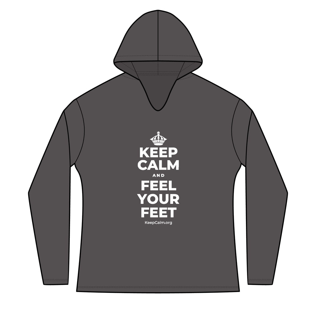 KEEP CALM AND FEEL YOUR FEET Women's Long Sleeve Hoodie
