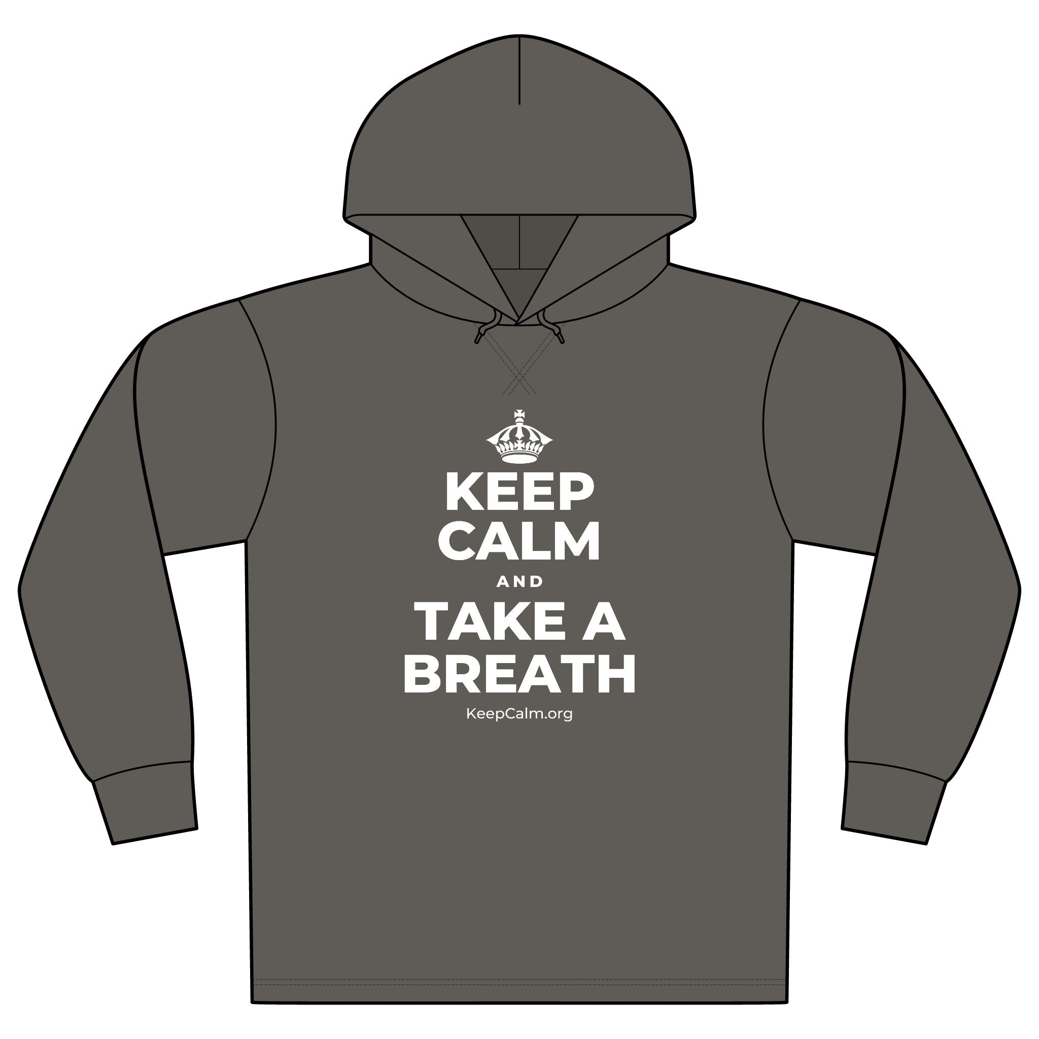 KEEP CALM AND TAKE A BREATH Organic Hoodie Tee