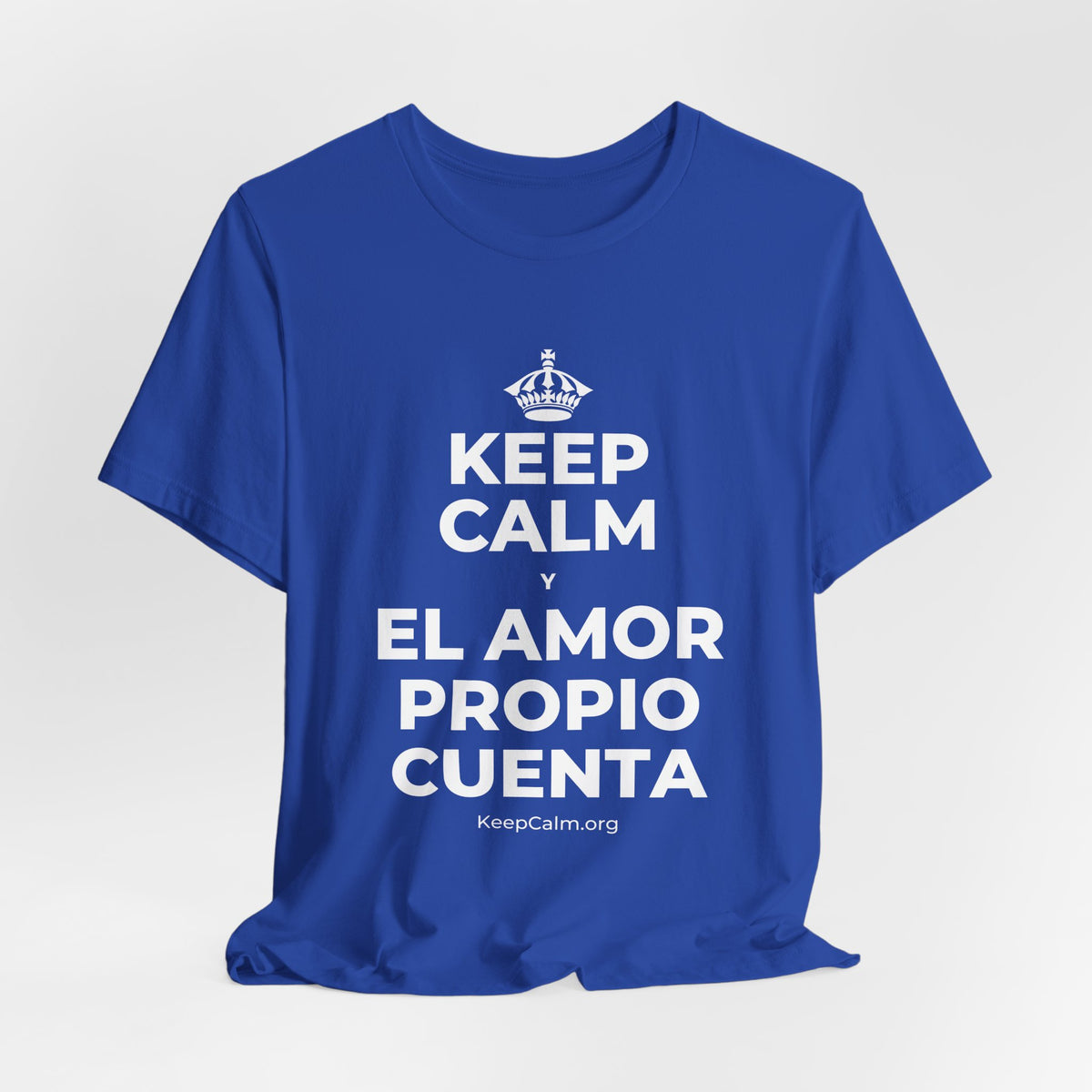 KEEP CALM Y EL AMOR PROPIO CUENTA T-Shirt (Soft Cream–Heather Mauve)