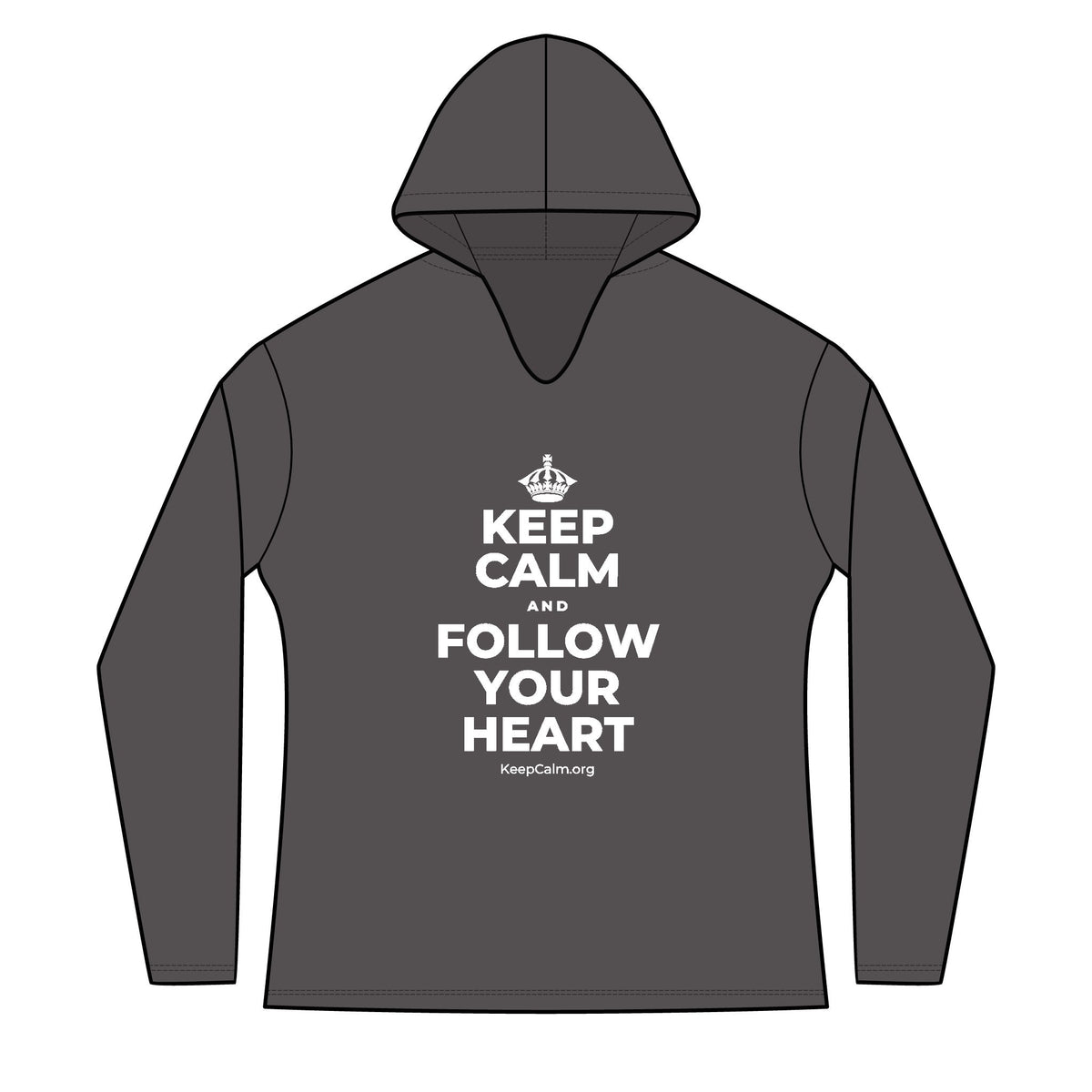 KEEP CALM AND FOLLOW YOUR HEART Women's Long Sleeve Hoodie