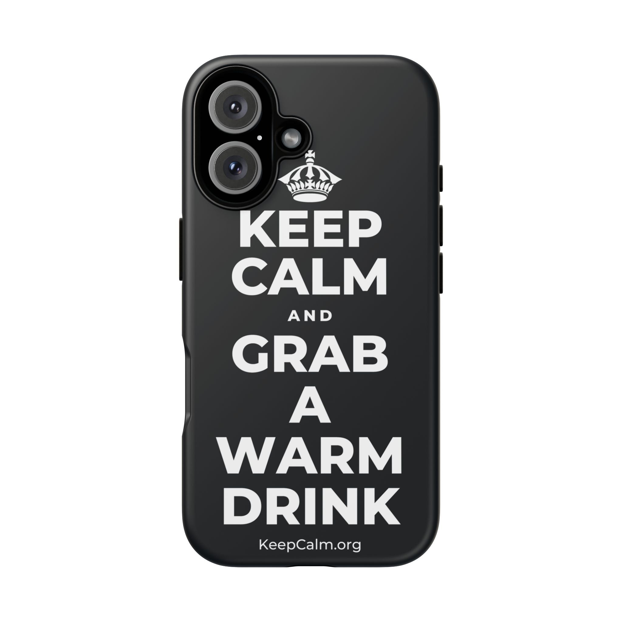 KEEP CALM AND GRAB A WARM DRINK Phone Case (Dark)