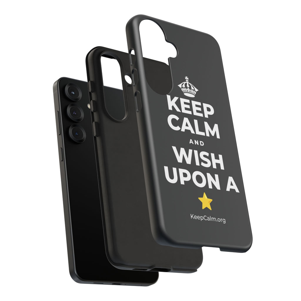 KEEP CALM AND WISH UPON A ⭐ Phone Case (Dark)