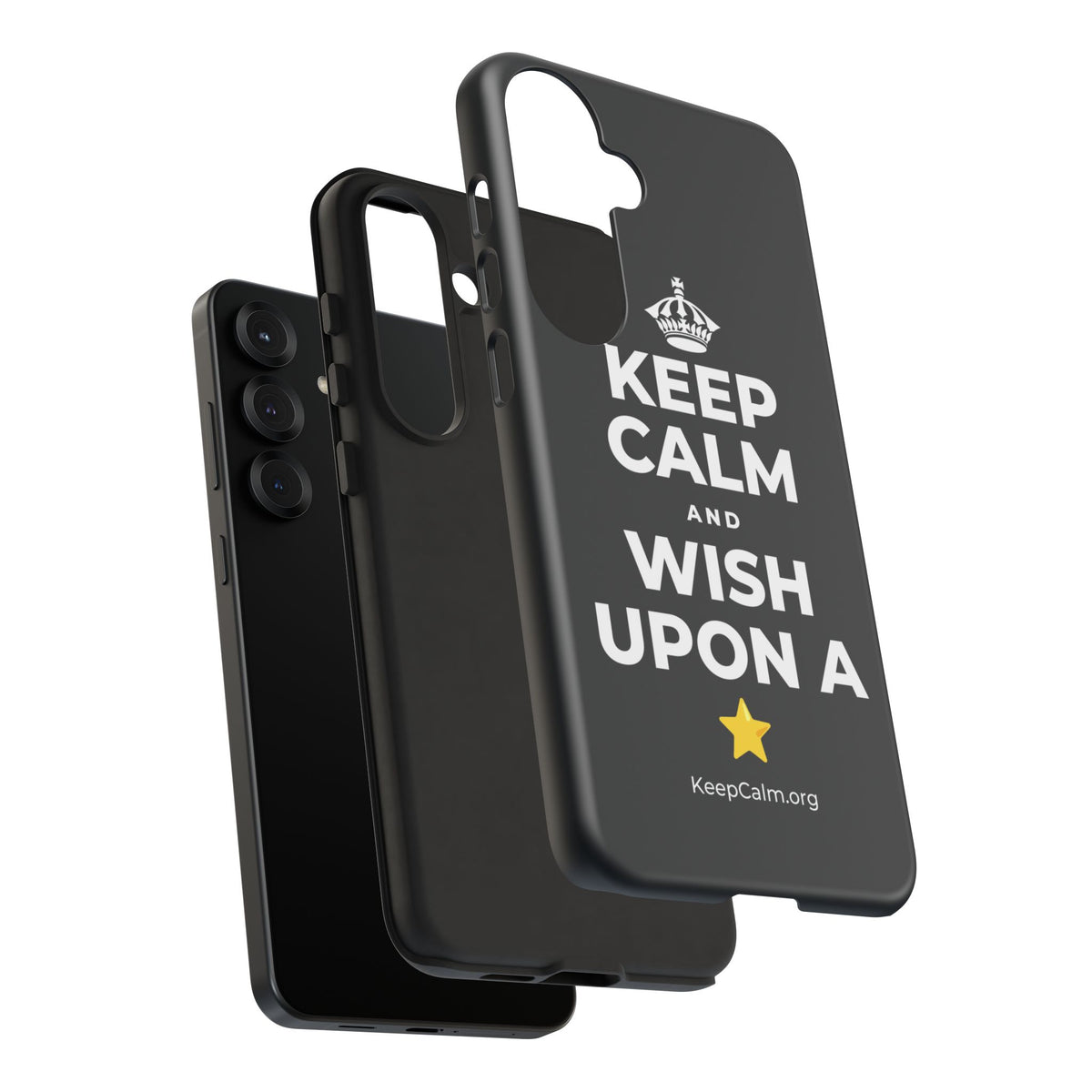 KEEP CALM AND WISH UPON A ⭐ Phone Case (Dark)