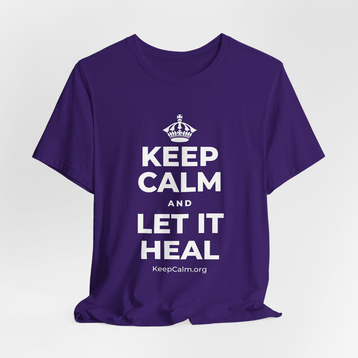 KEEP CALM AND LET IT HEAL T-Shirt (Soft Cream–Heather Mauve)