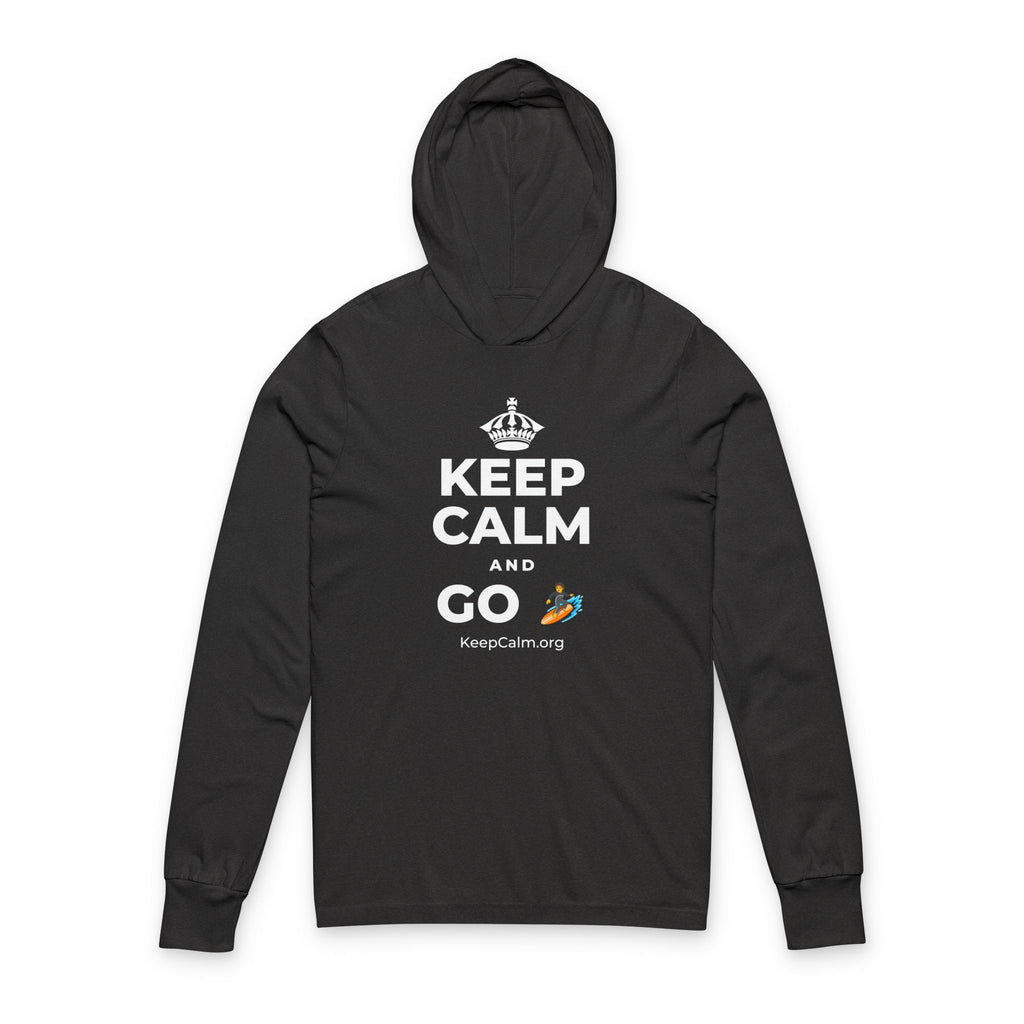 KEEP CALM AND GO 🏄 Hooded Long Sleeve Tee