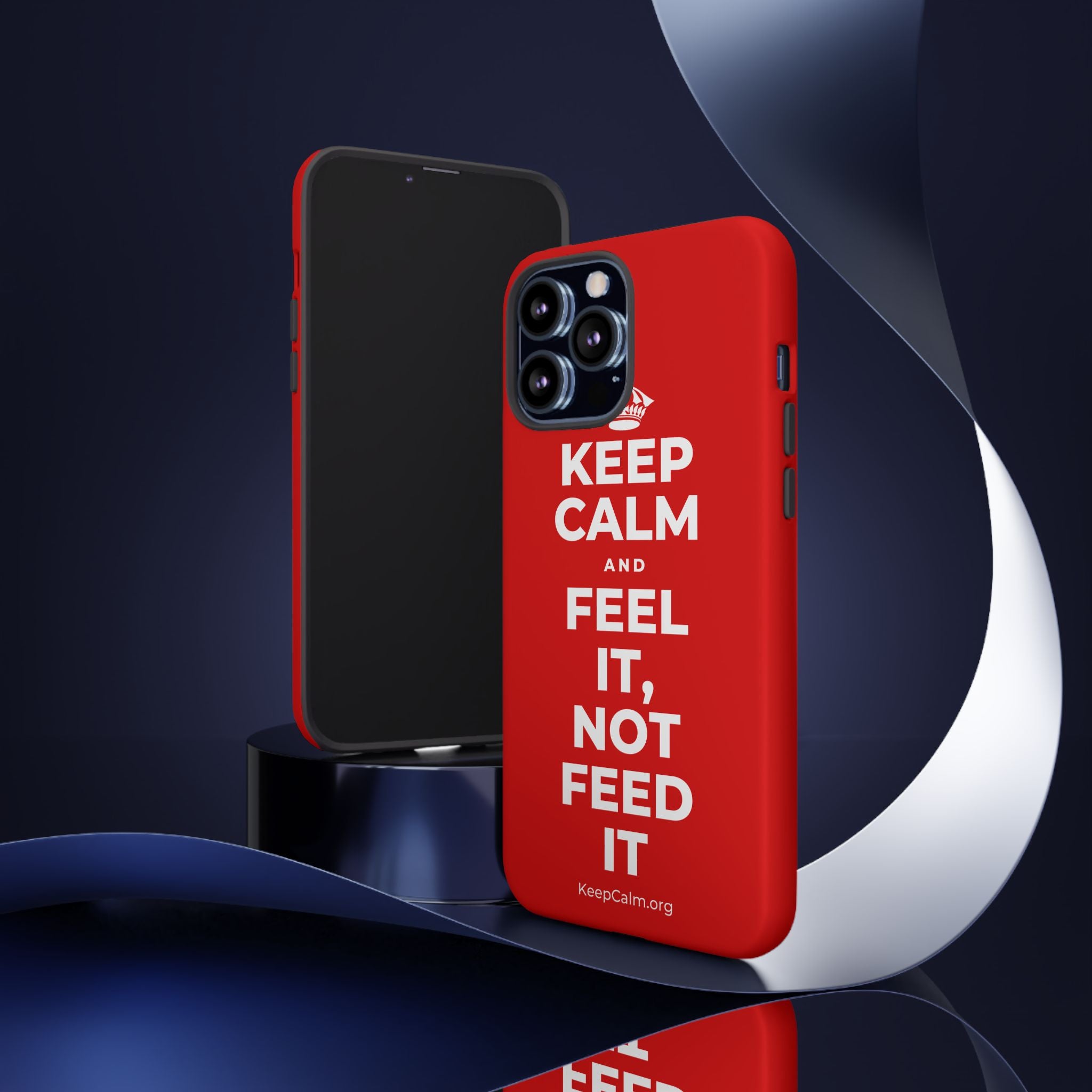 KEEP CALM AND FEEL IT, NOT FEED IT Phone Case