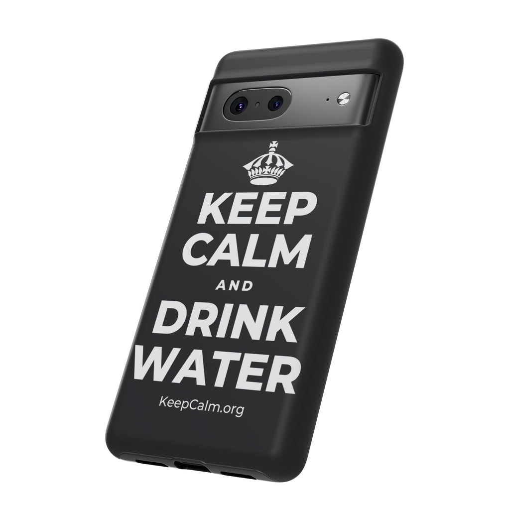 KEEP CALM AND DRINK WATER Phone Case (Dark)