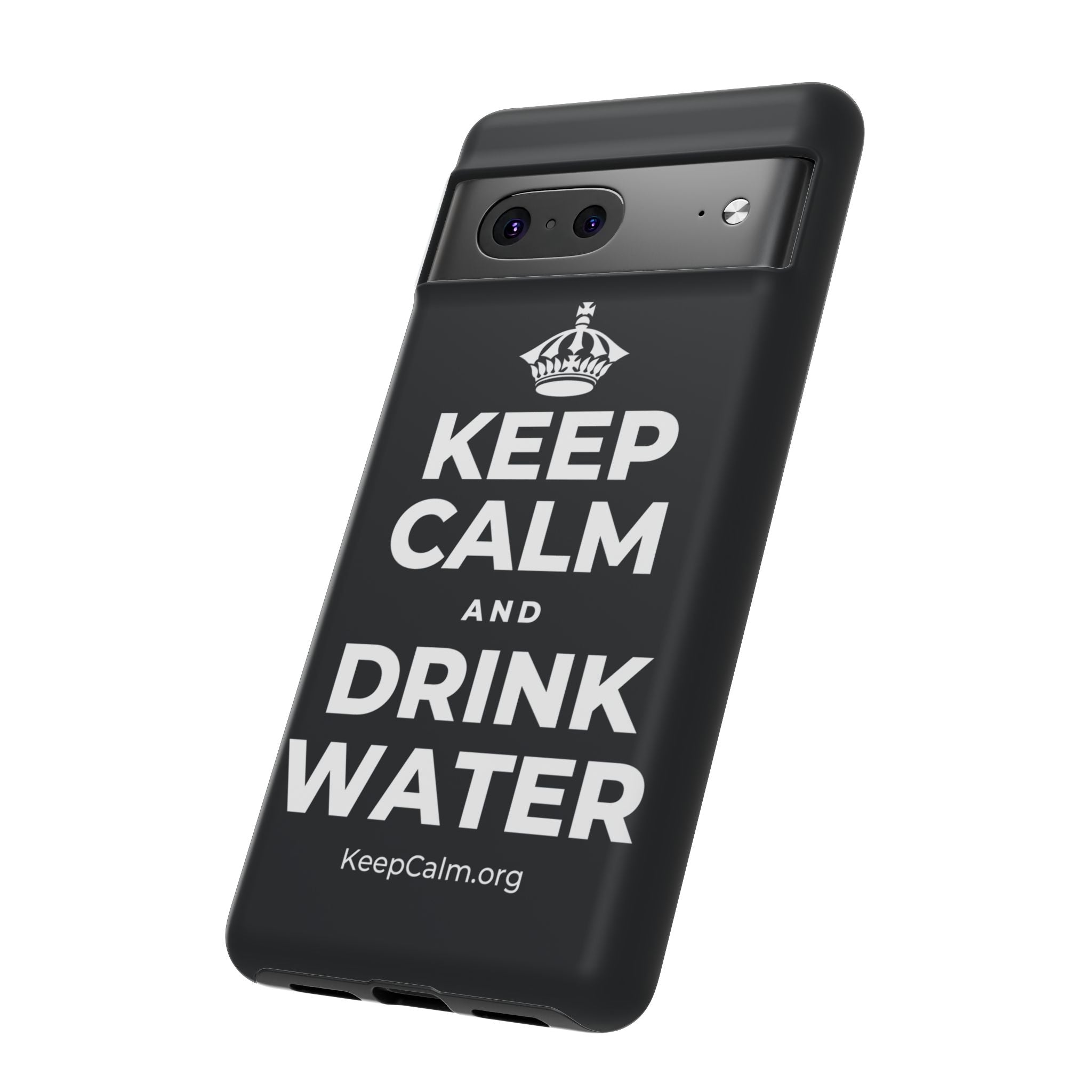 KEEP CALM AND DRINK WATER Phone Case (Dark)