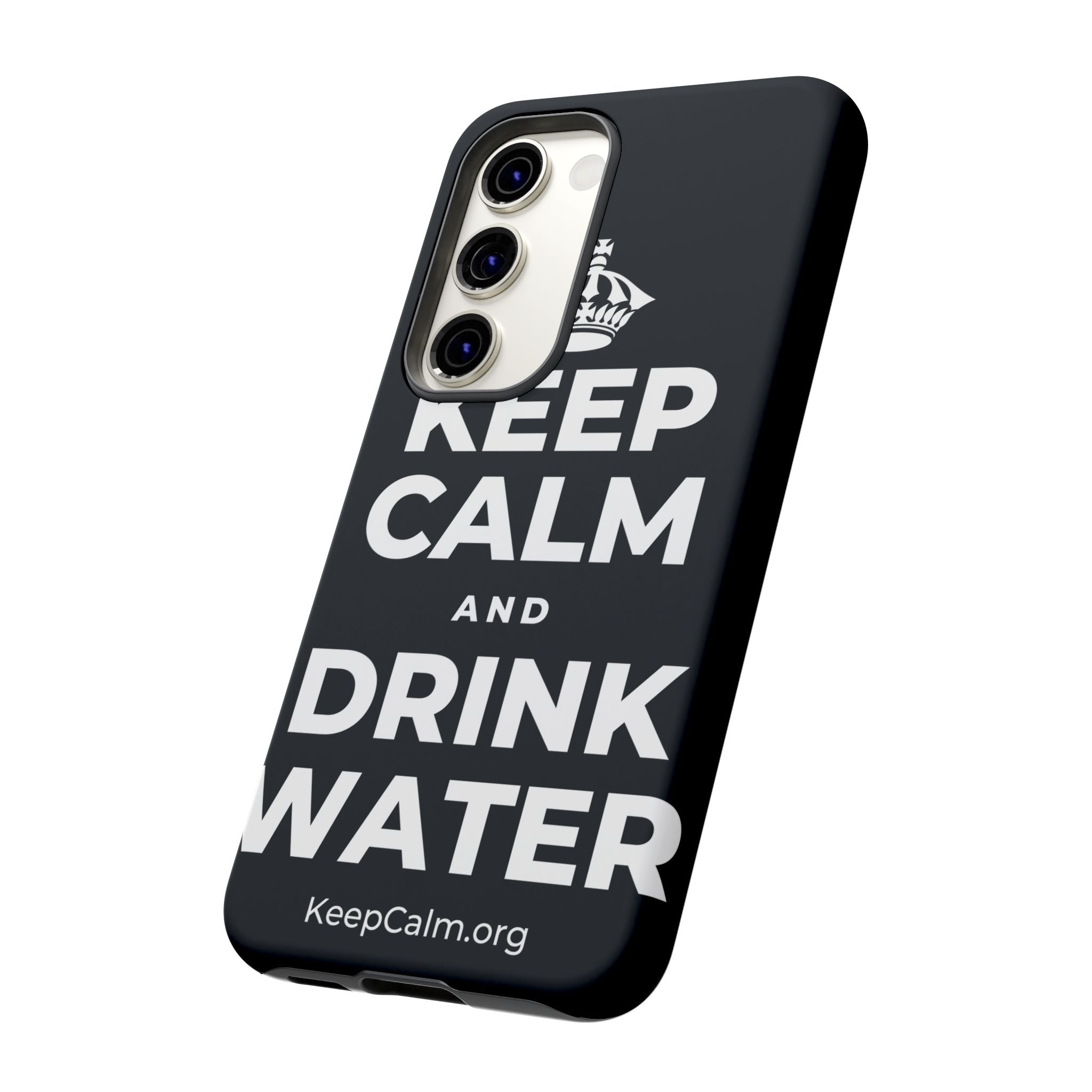KEEP CALM AND DRINK WATER Phone Case (Dark)