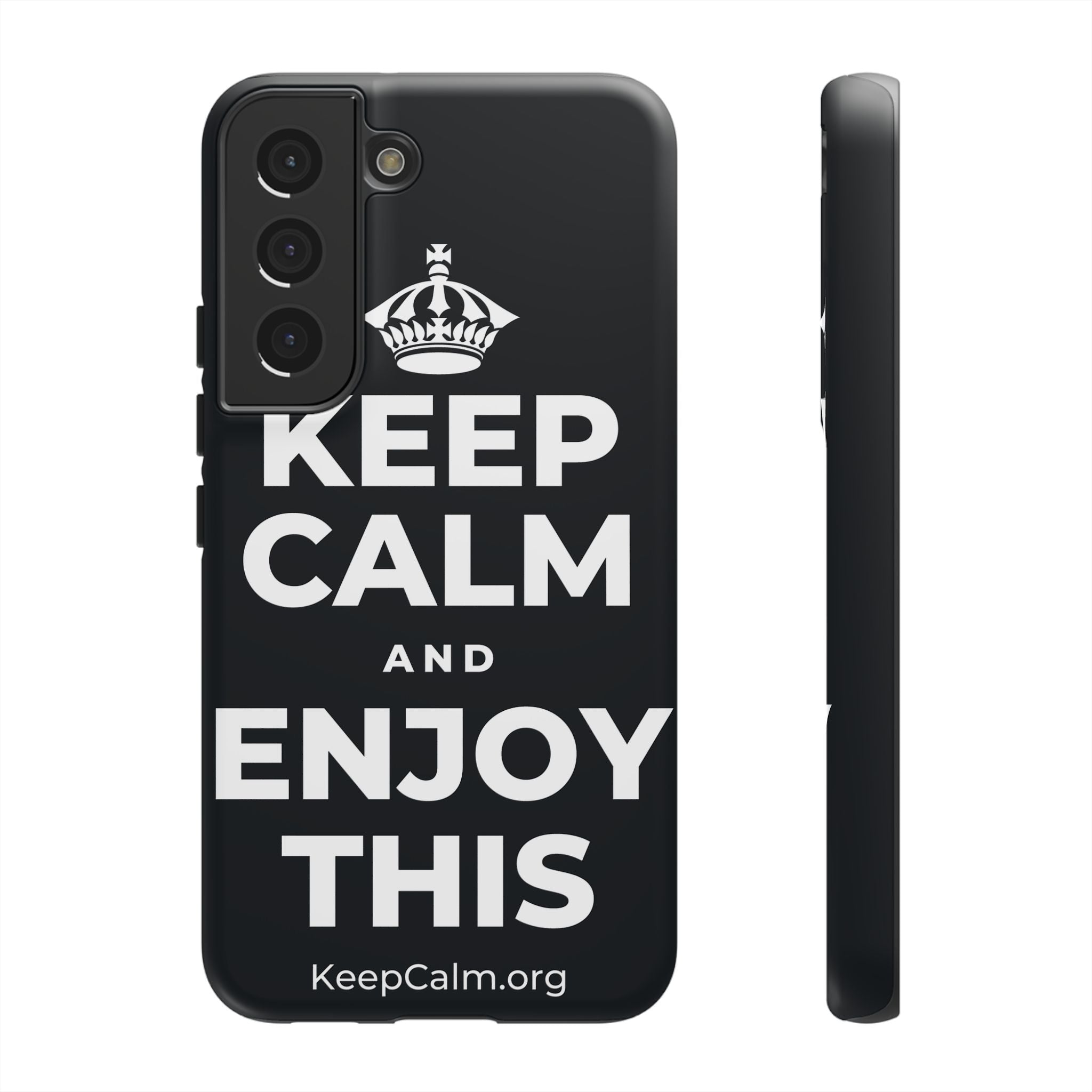 KEEP CALM AND ENJOY THIS Phone Case (Dark)