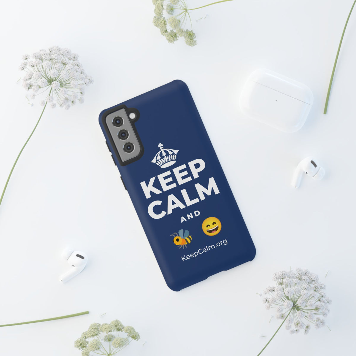 KEEP CALM AND 🐝 😄 Phone Case