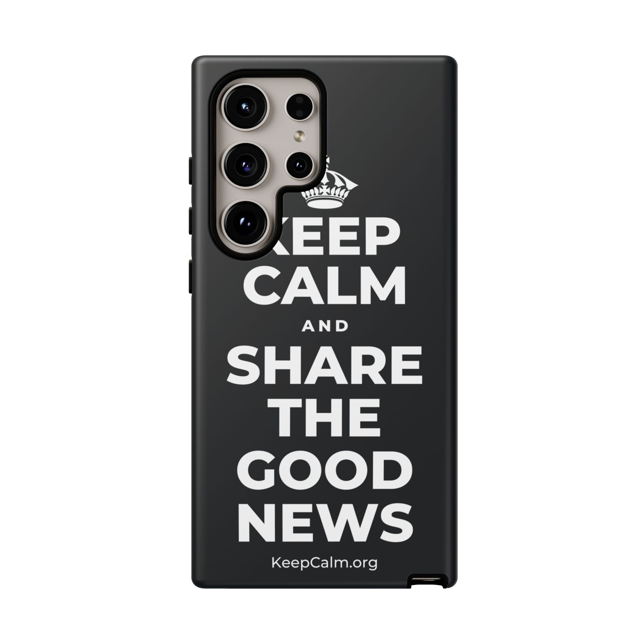 KEEP CALM AND SHARE THE GOOD NEWS Phone Case (Dark)