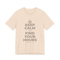 KEEP CALM AND FIND YOUR HOURS T-Shirt (Soft Cream–Heather Mauve)