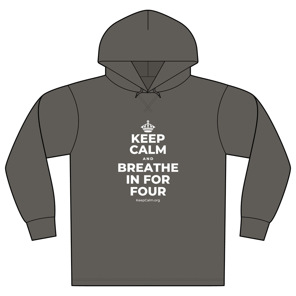 KEEP CALM AND BREATHE IN FOR FOUR Organic Hoodie Tee