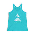 KEEP CALM Y MIRA CÓMO CAMBIAN LAS HOJAS Women's Racerback Tank