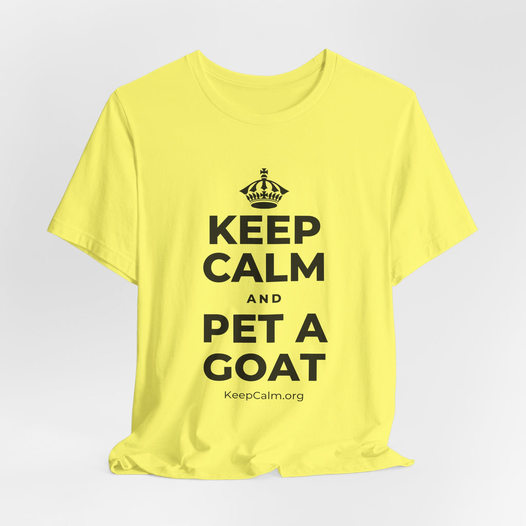 KEEP CALM AND PET A GOAT T-Shirt (Soft Cream–Heather Mauve)