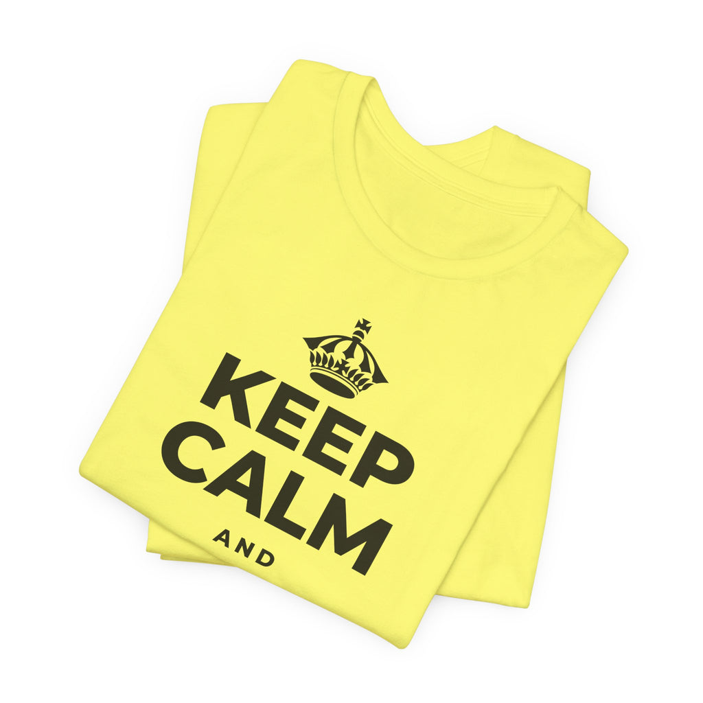 KEEP CALM AND UNCLENCH T-Shirt (Soft Cream–Heather Mauve)
