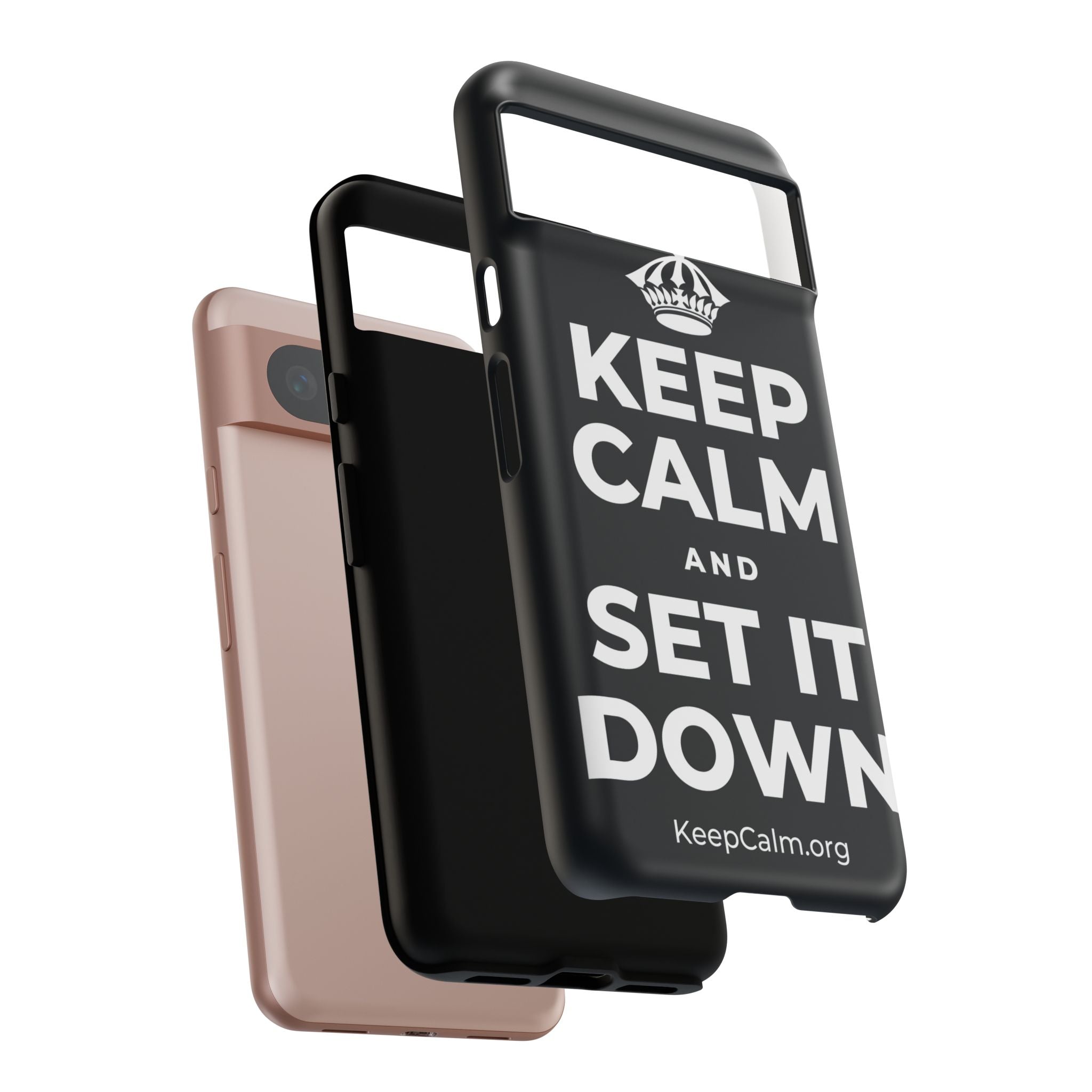 KEEP CALM AND SET IT DOWN Phone Case (Dark)