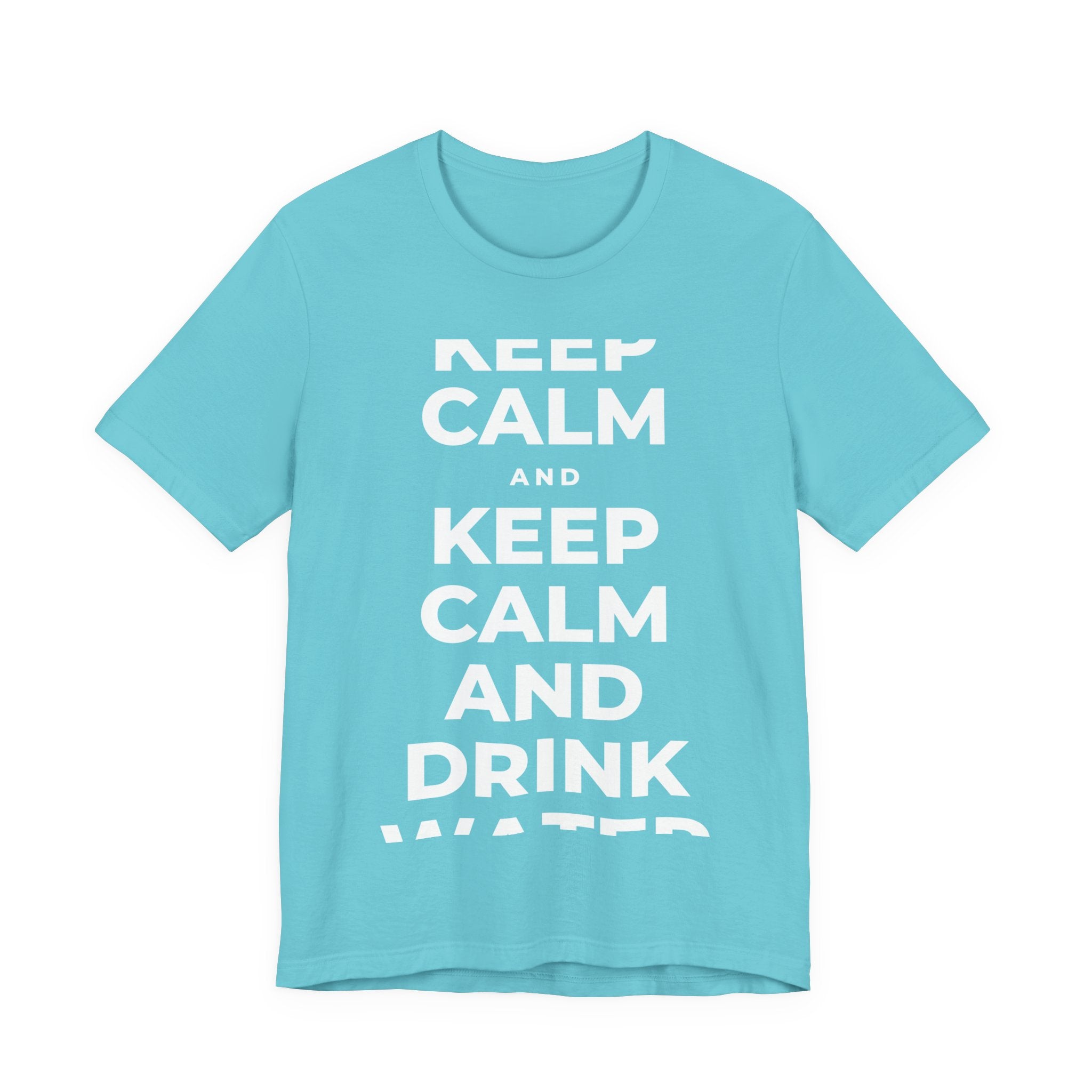 KEEP CALM AND DRINK WATER T-Shirt (Soft Cream–Heather Mauve)