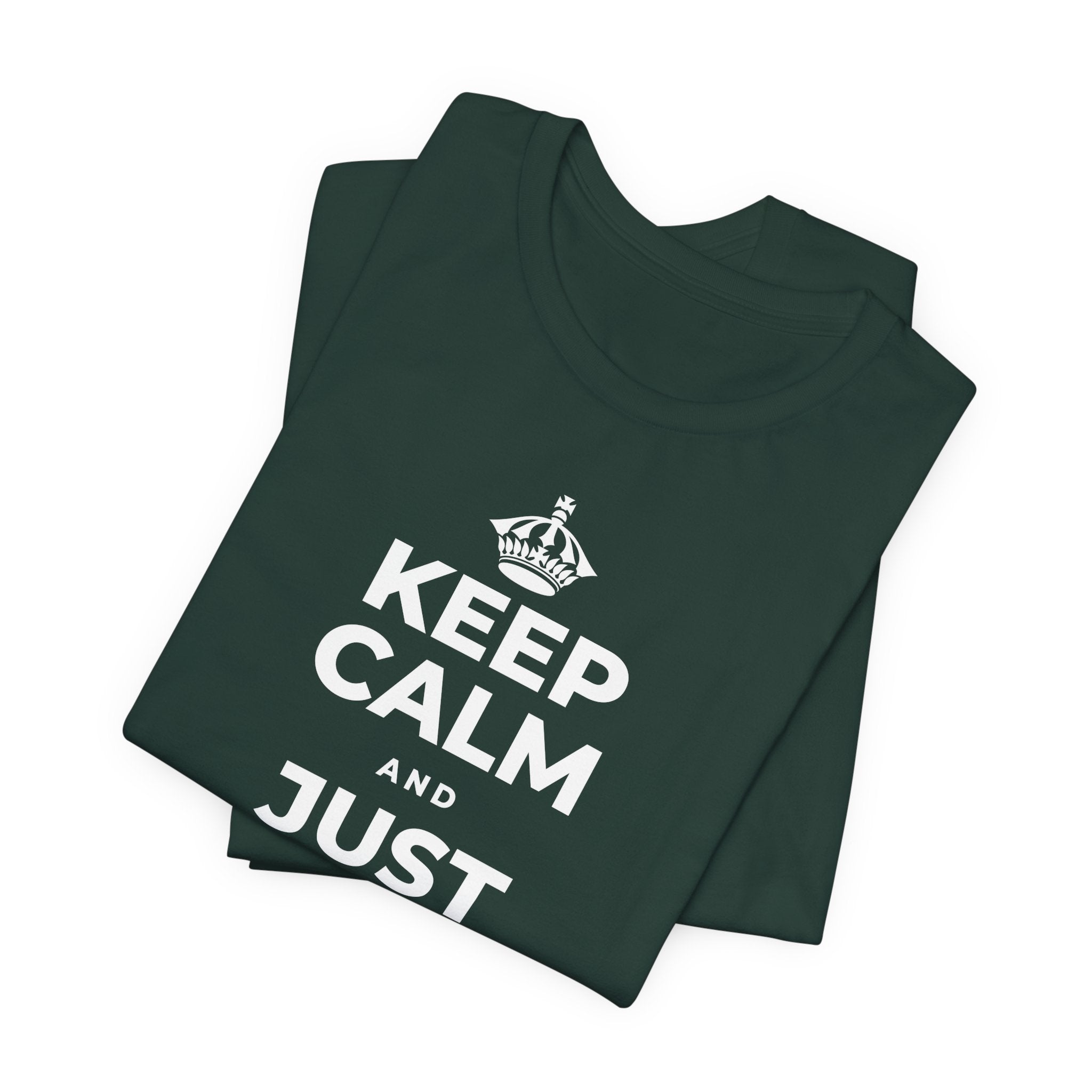 KEEP CALM AND JUST REST, THAT COUNTS T-Shirt (White–Asphalt)