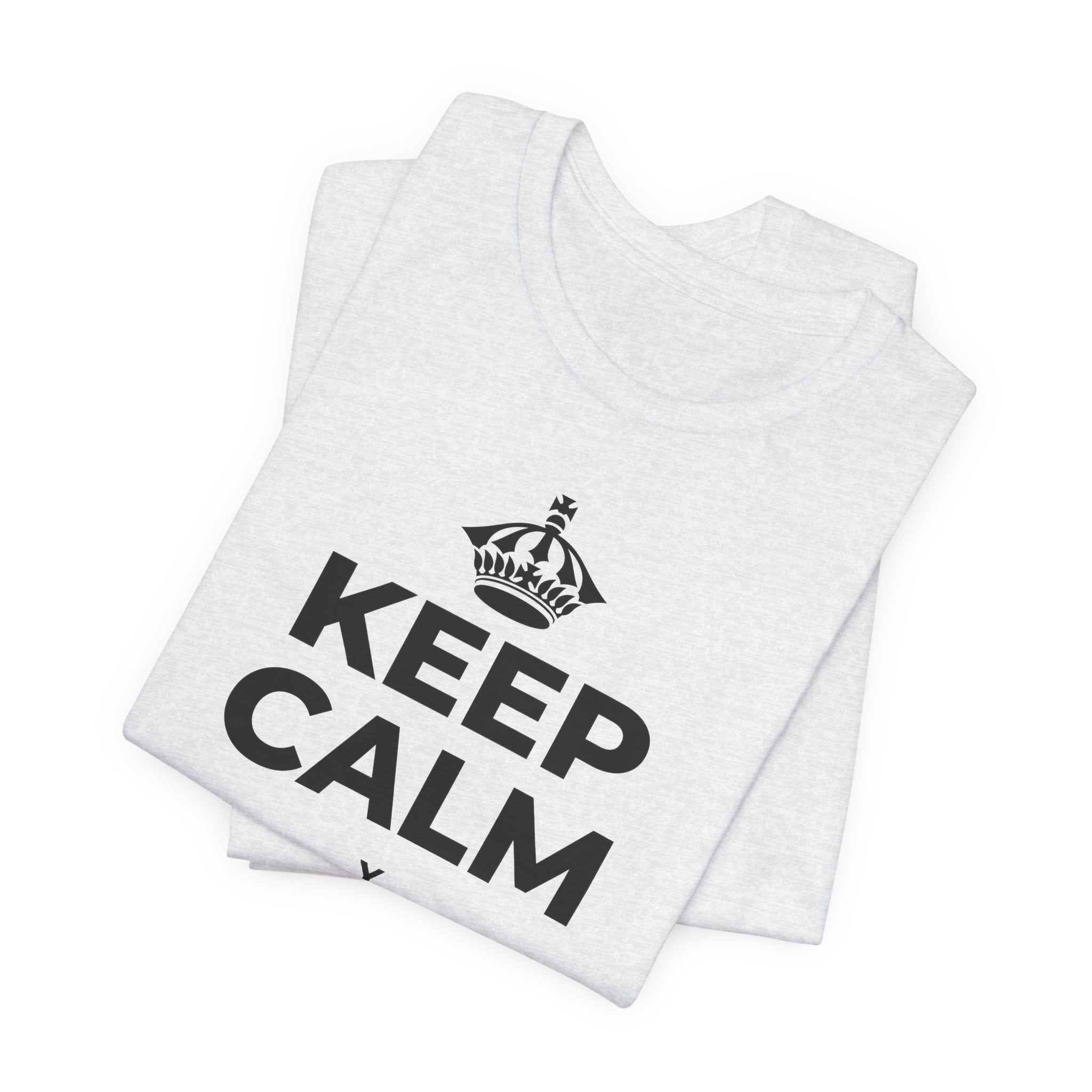 KEEP CALM Y TOMA AGUA T-Shirt (Soft Cream–Heather Mauve)