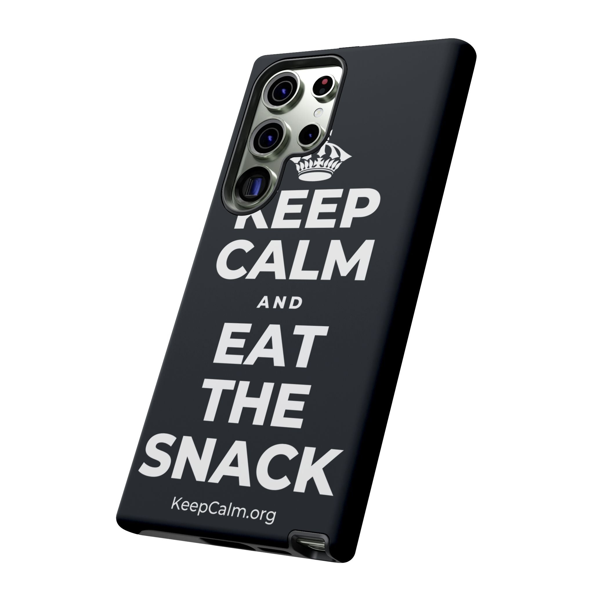 KEEP CALM AND EAT THE SNACK Phone Case (Dark)