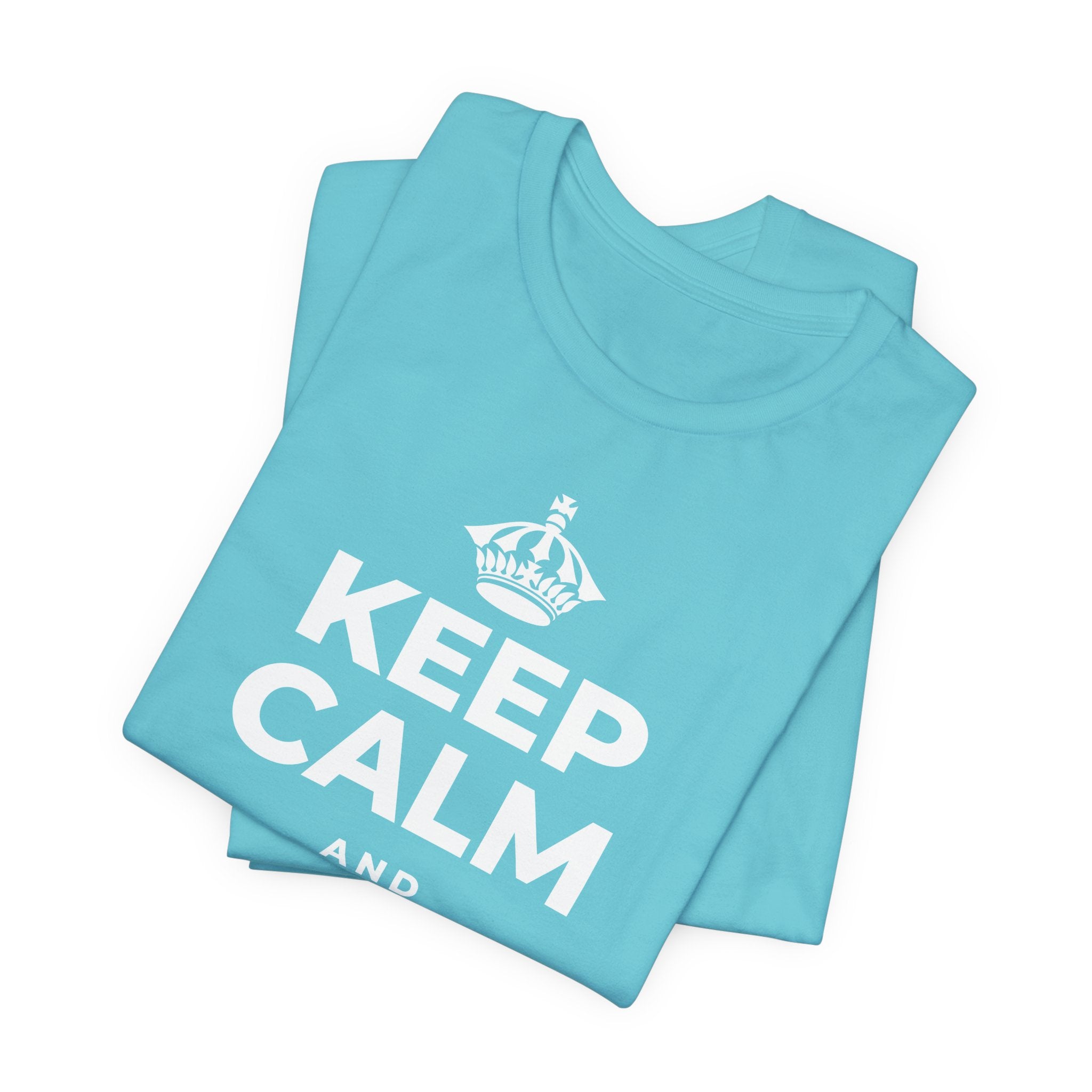 KEEP CALM AND TRUST YOURSELF T-Shirt (Soft Cream–Heather Mauve)