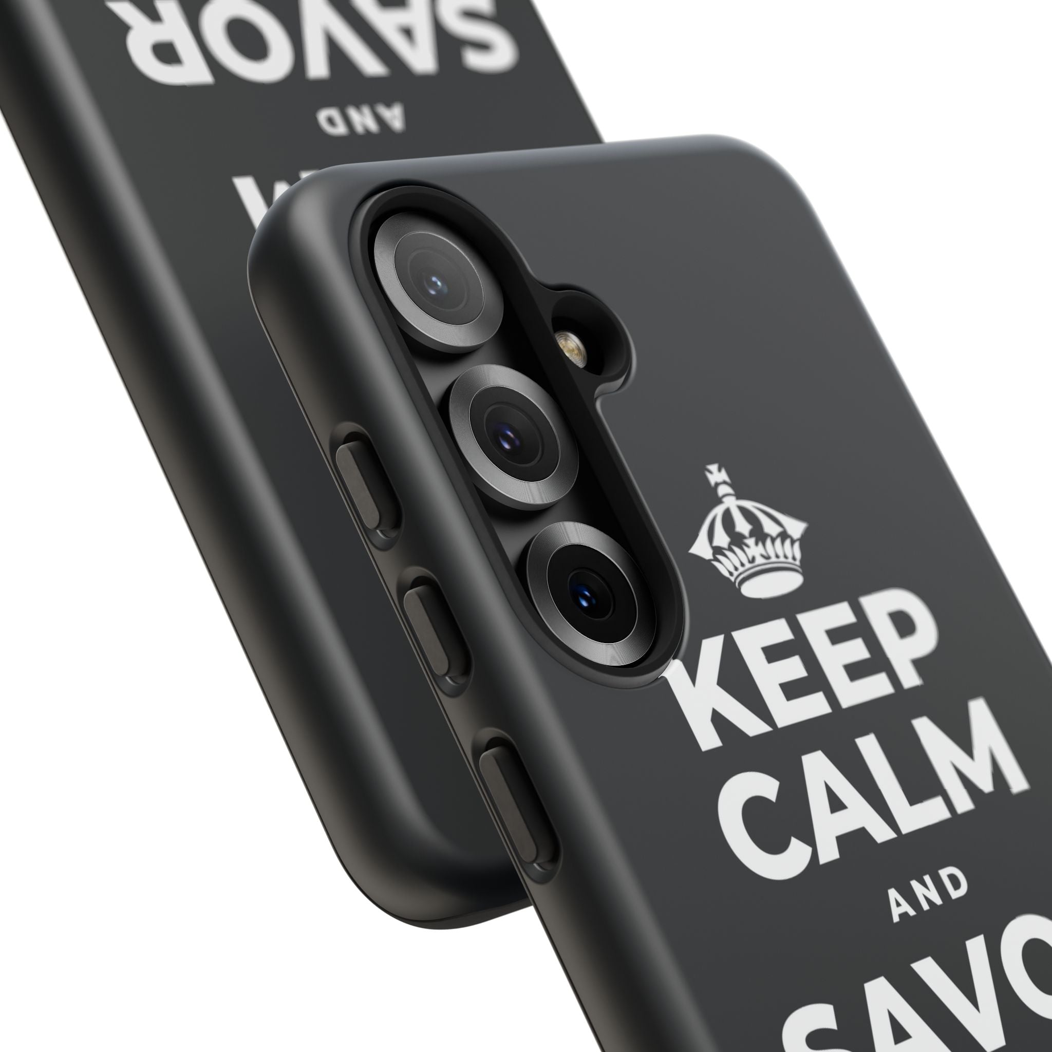 KEEP CALM AND SAVOR THIS MOMENT Phone Case (Dark)