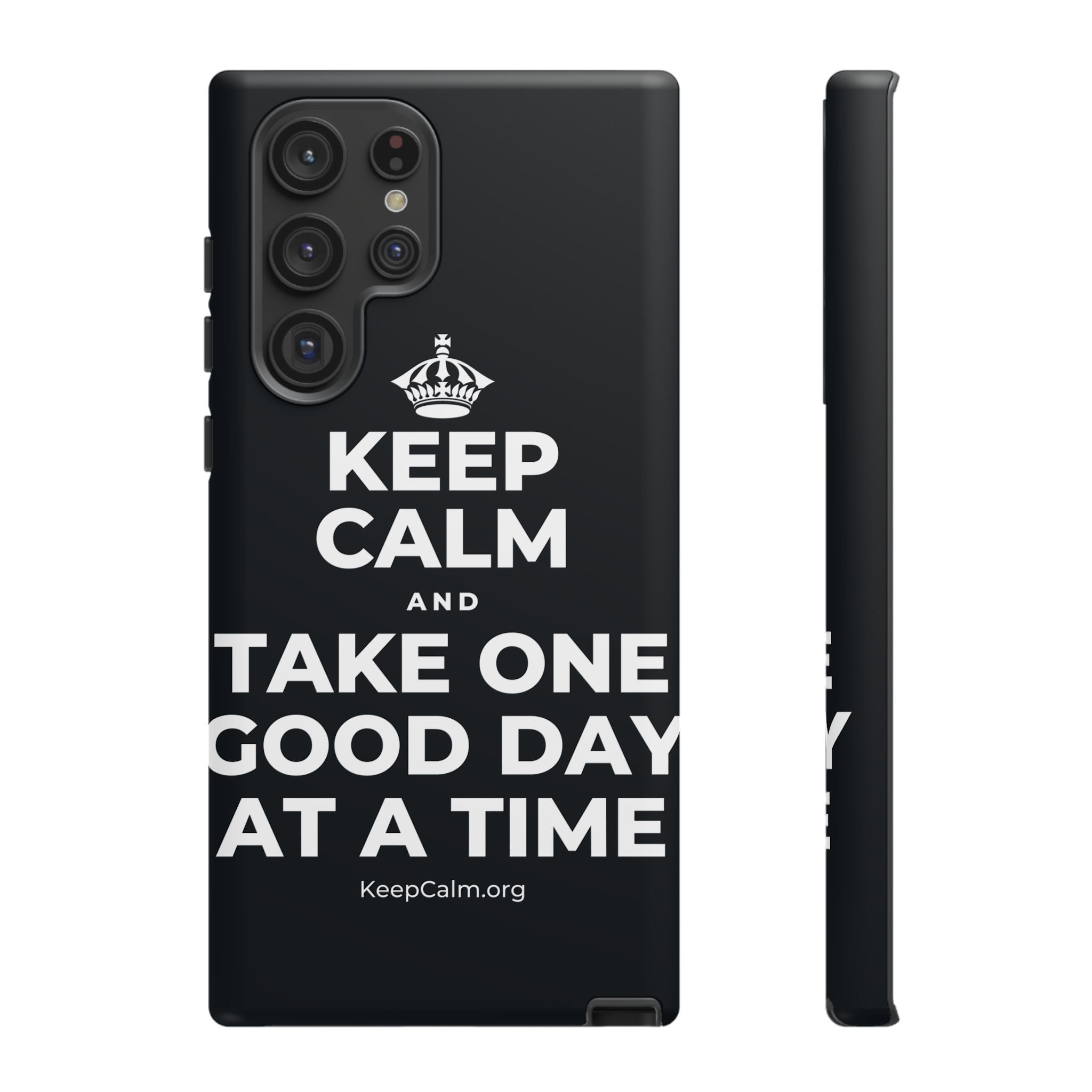 KEEP CALM AND TAKE ONE GOOD DAY AT A TIME Phone Case (Dark)