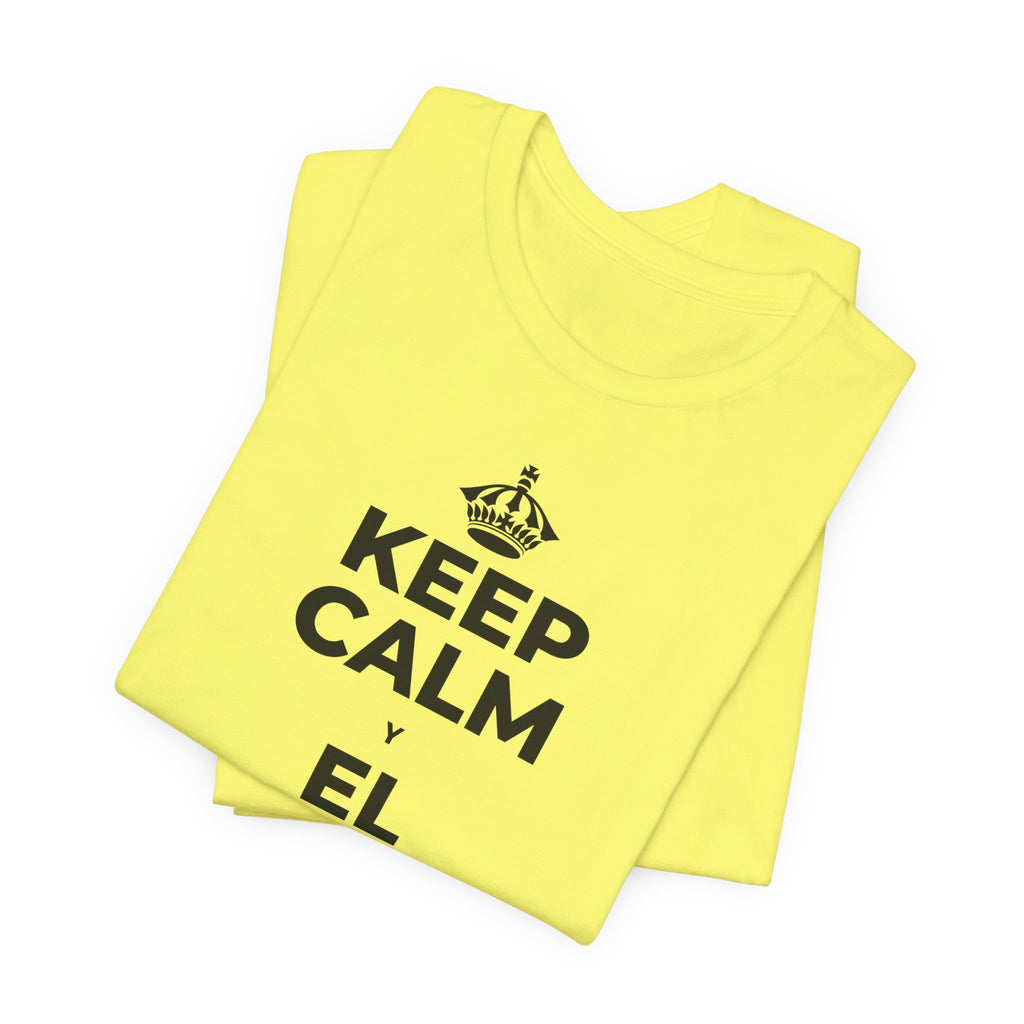 KEEP CALM Y EL AMOR PROPIO CUENTA T-Shirt (Soft Cream–Heather Mauve)