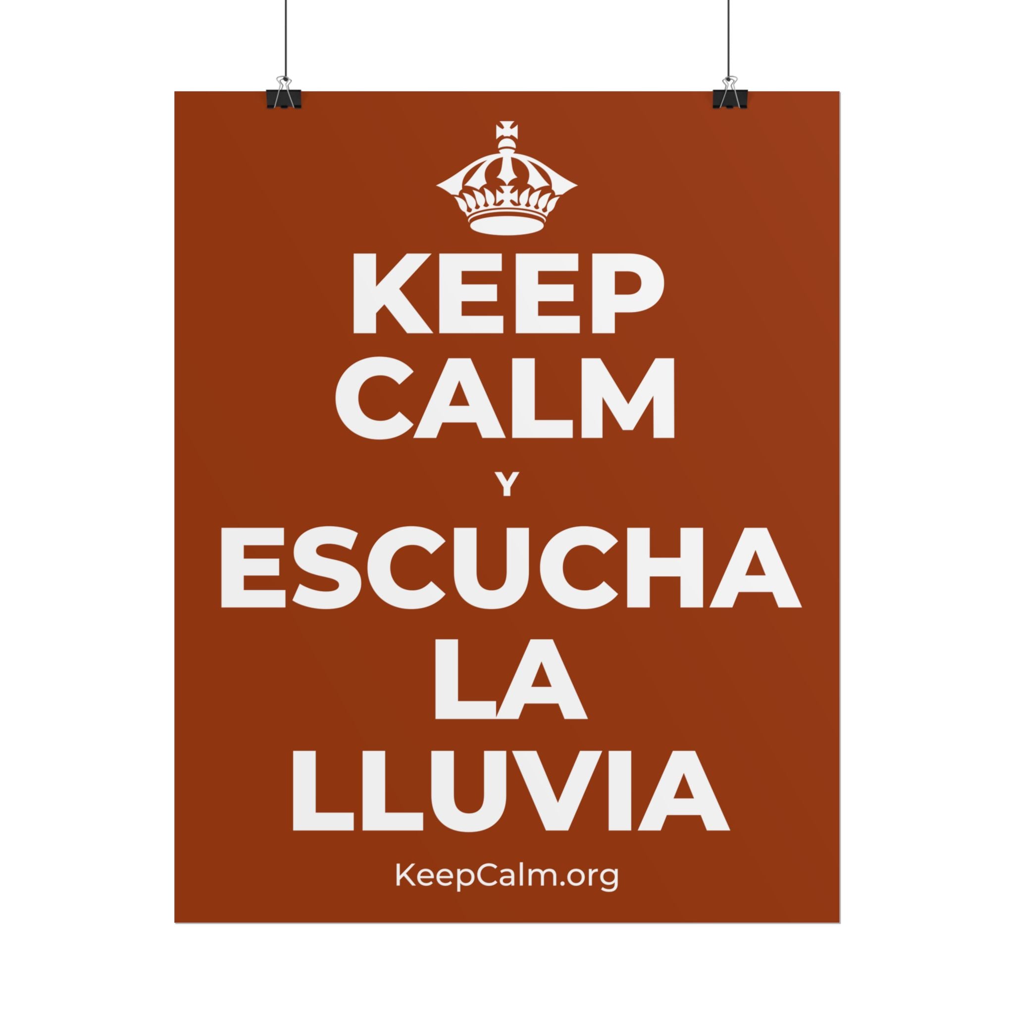 KEEP CALM Y ESCUCHA LA LLUVIA Poster