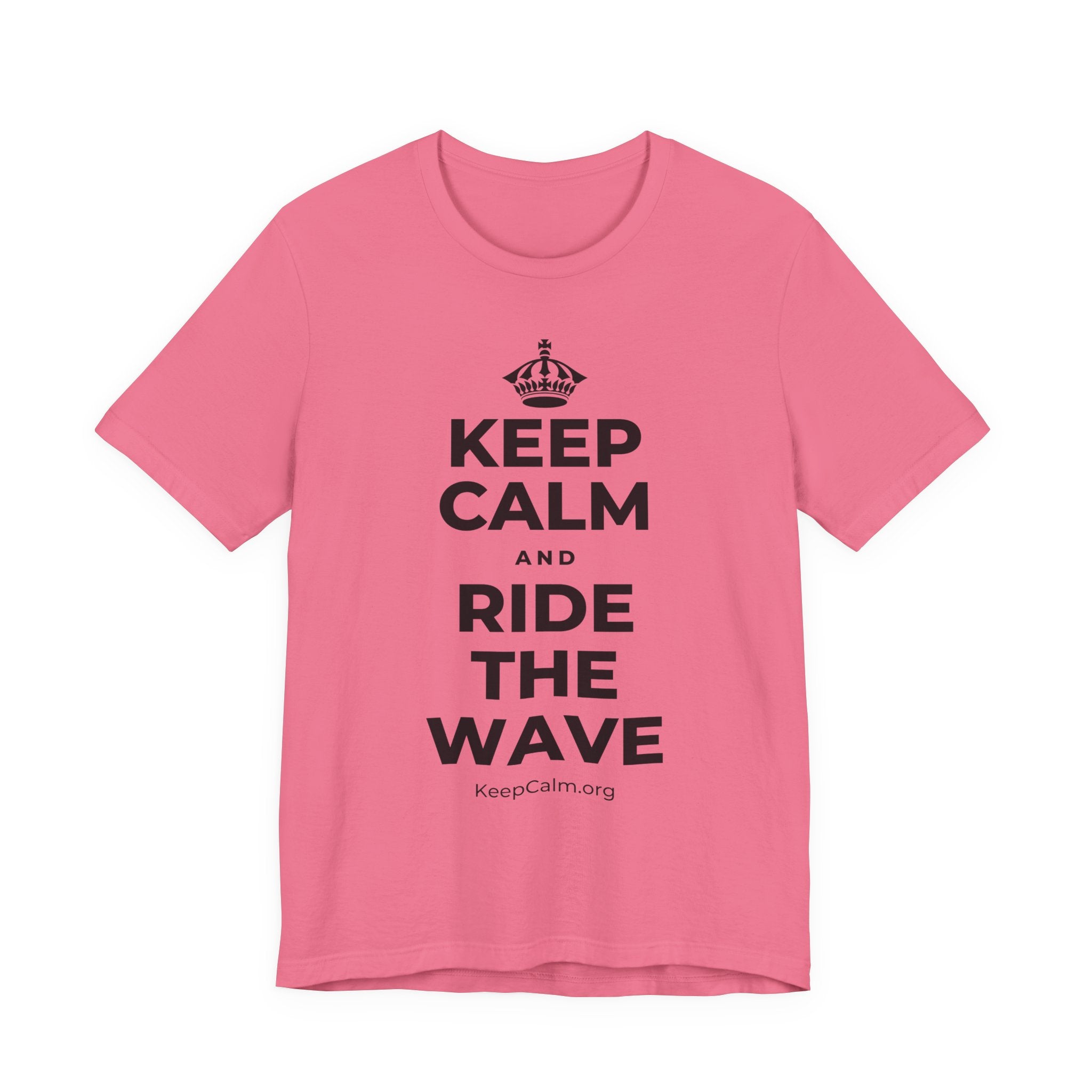 KEEP CALM AND RIDE THE WAVE T-Shirt (Military Green–Autumn)