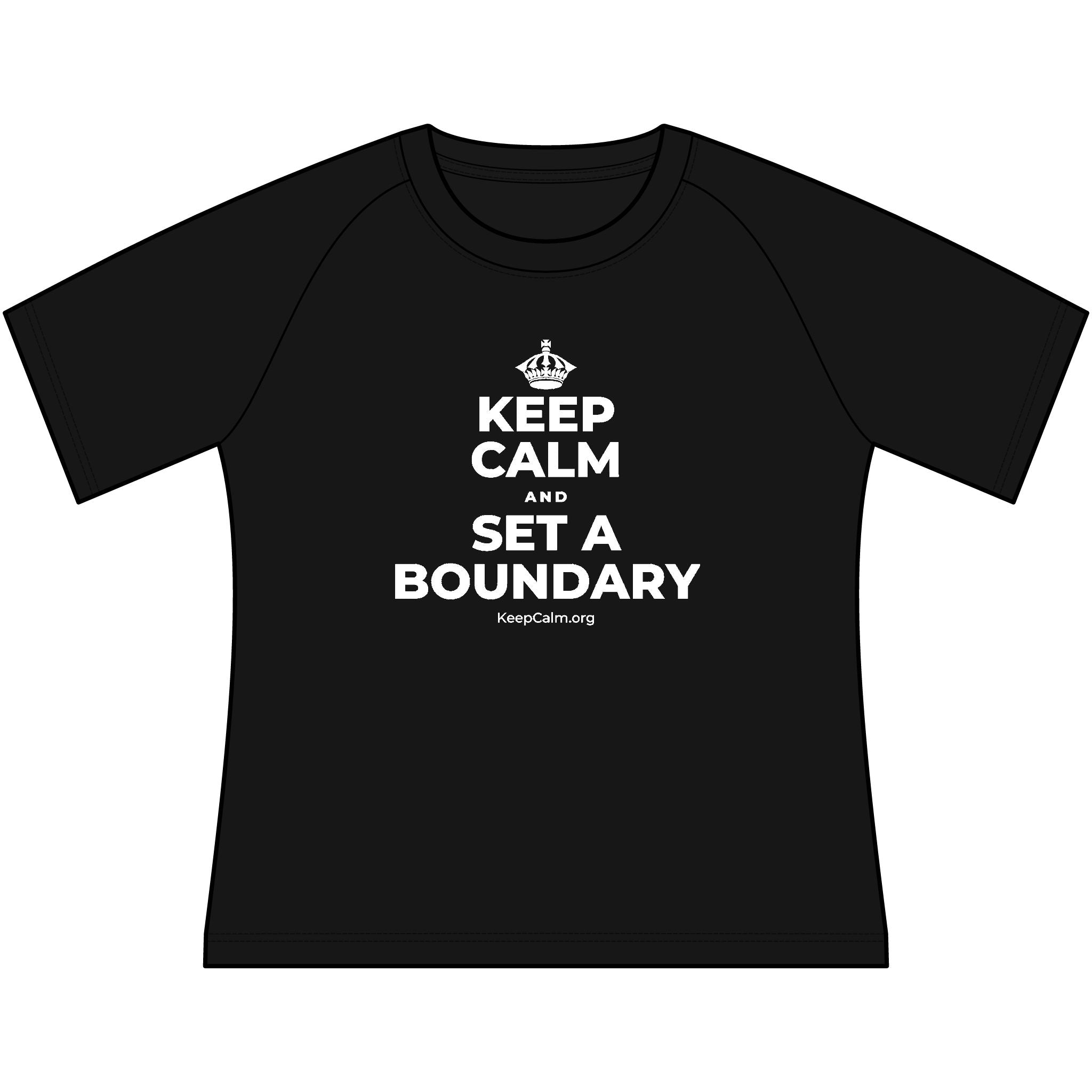 KEEP CALM AND SET A BOUNDARY Women's Raglan Tee