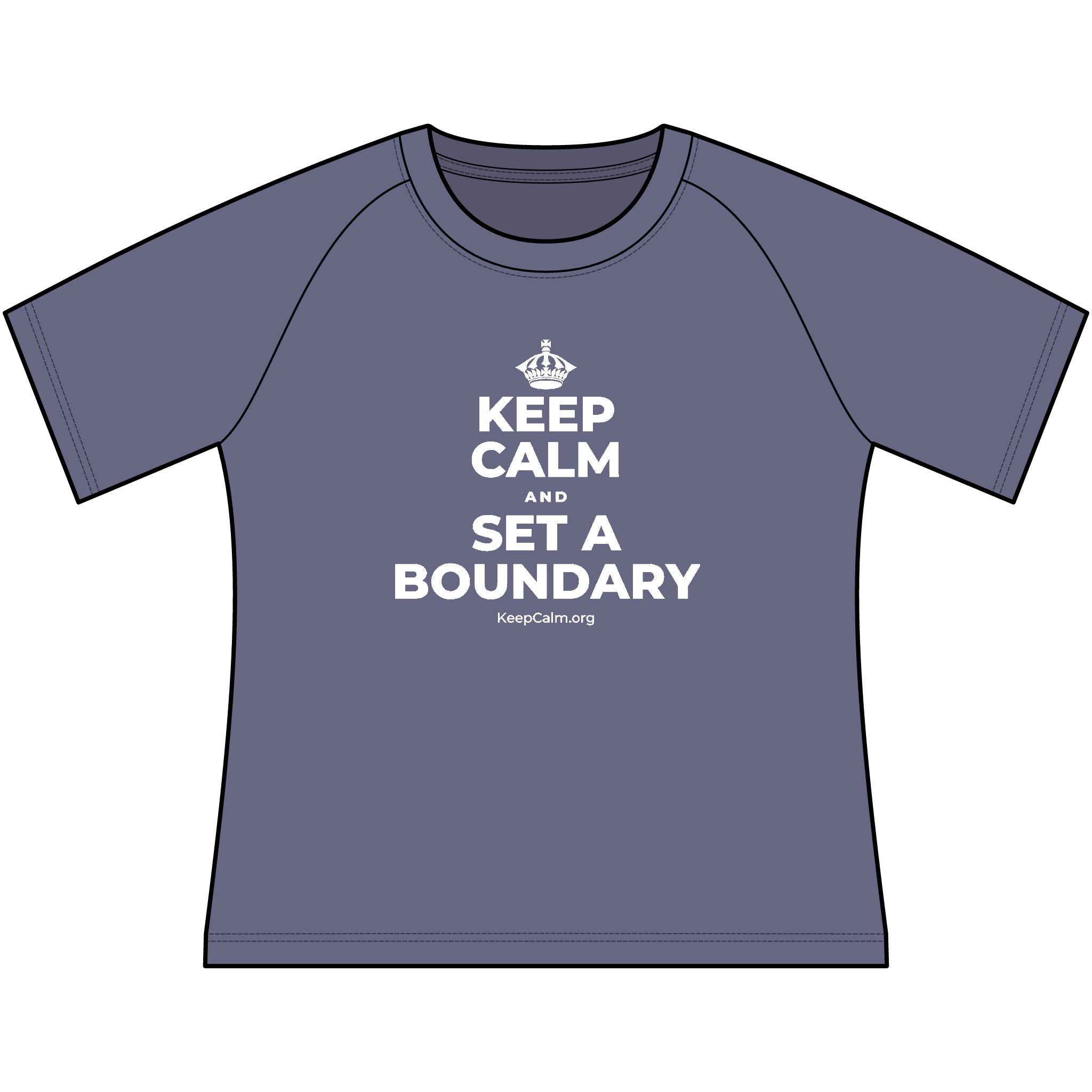 KEEP CALM AND SET A BOUNDARY Women's Raglan Tee