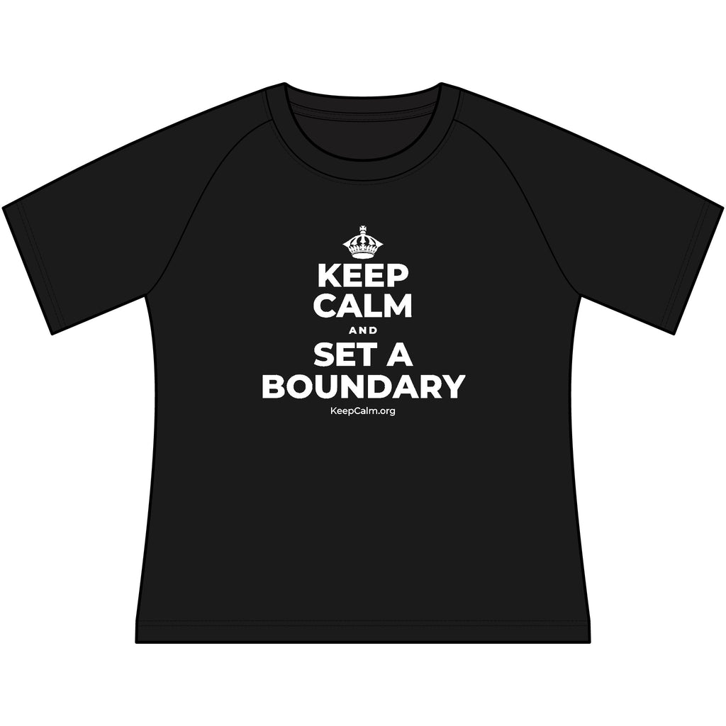 KEEP CALM AND SET A BOUNDARY Women's Raglan Tee