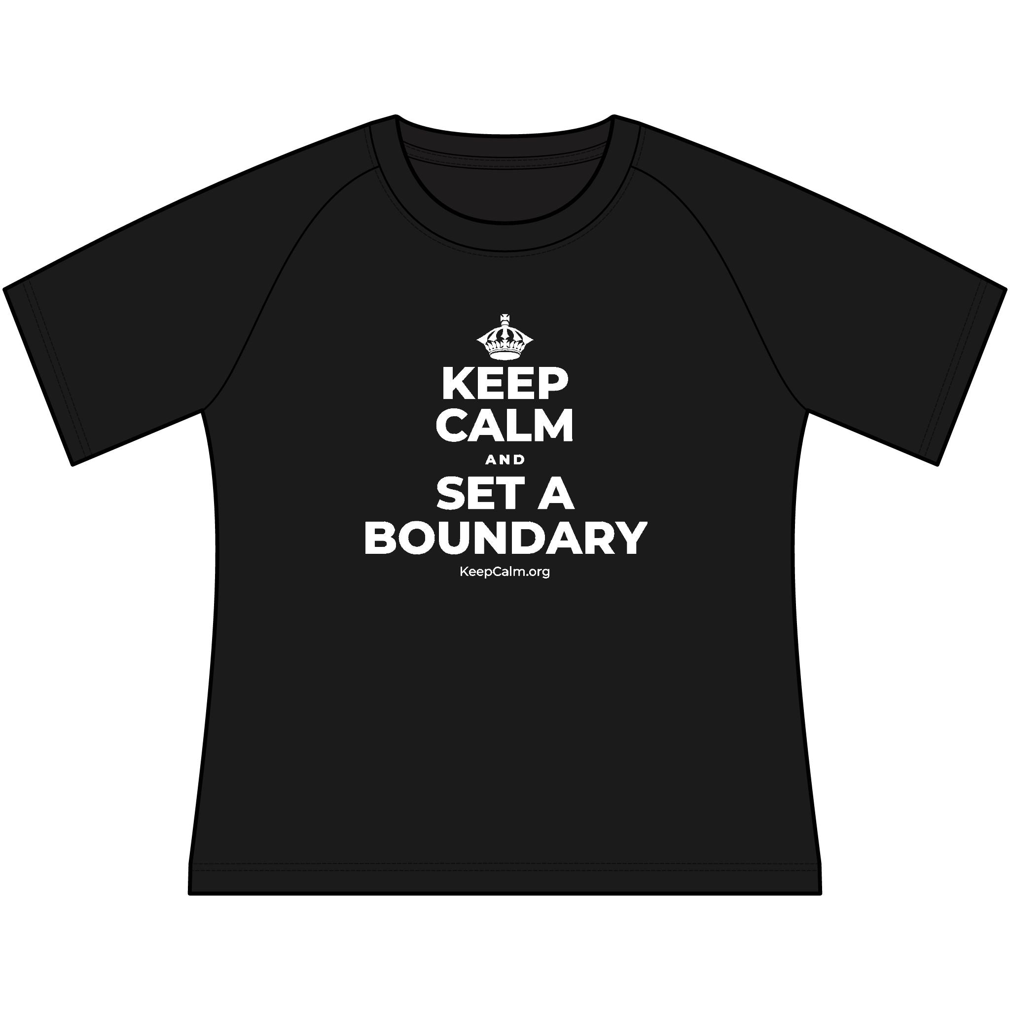 KEEP CALM AND SET A BOUNDARY Women's Raglan Tee