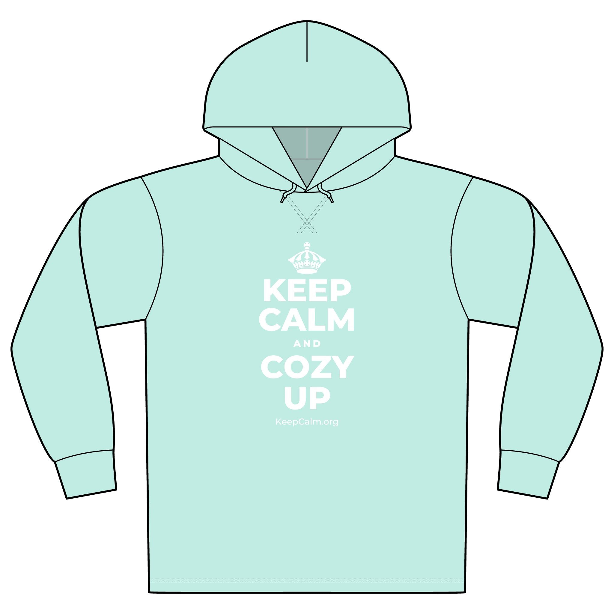 KEEP CALM AND COZY UP Organic Hoodie Tee