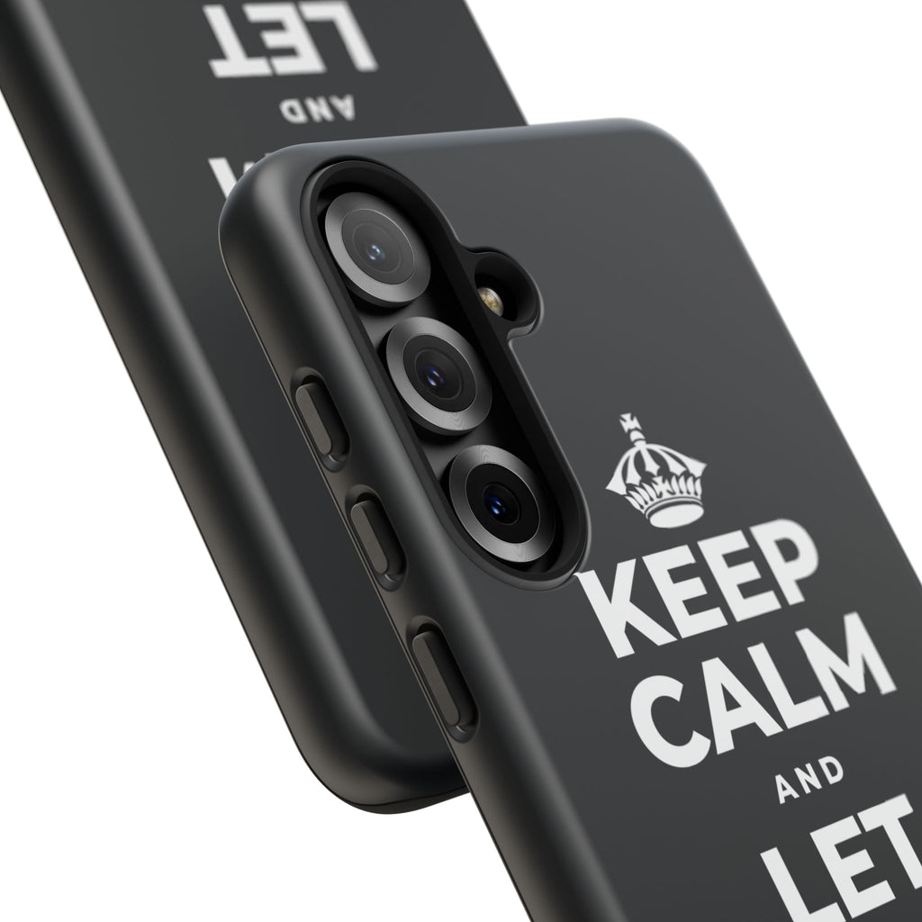 KEEP CALM AND LET PEOPLE IN Phone Case (Dark)