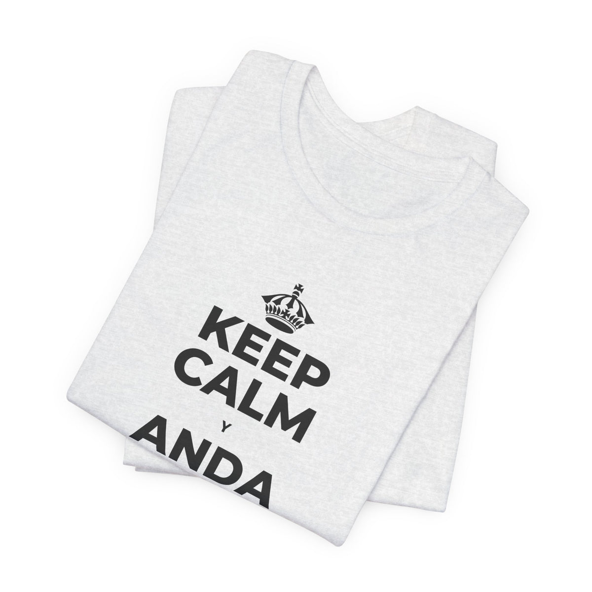 KEEP CALM Y ANDA DESCALZO EN EL PASTO T-Shirt (Soft Cream–Heather Mauve)