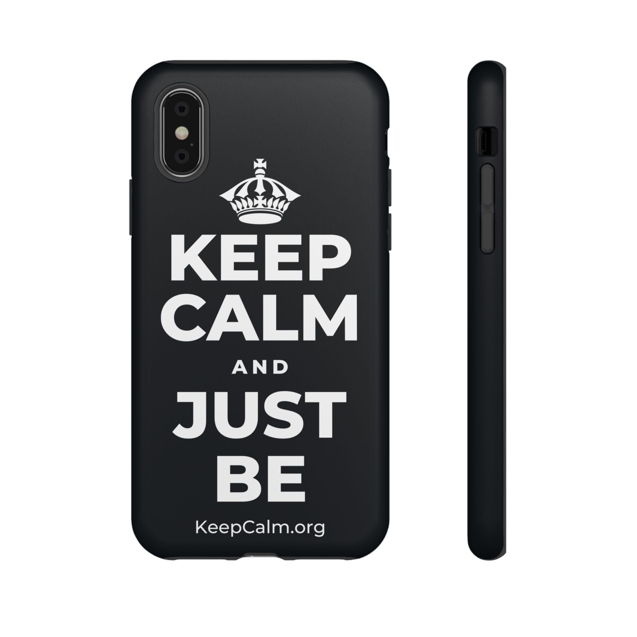 KEEP CALM AND JUST BE Phone Case (Dark)
