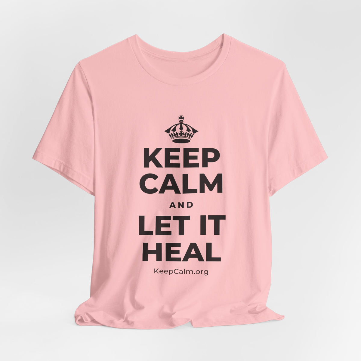 KEEP CALM AND LET IT HEAL T-Shirt (White–Asphalt)