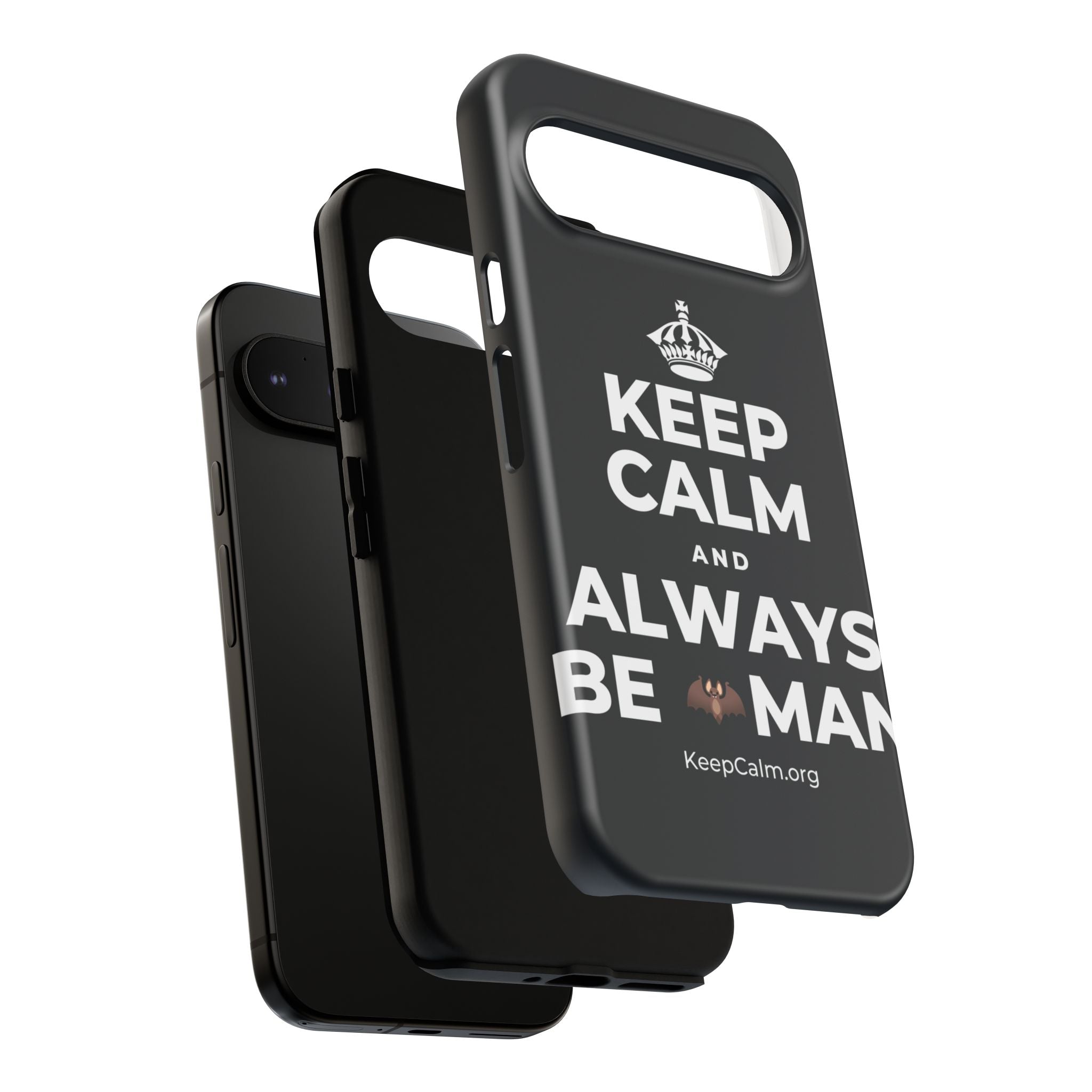 KEEP CALM AND ALWAYS BE 🦇MAN Phone Case (Dark)