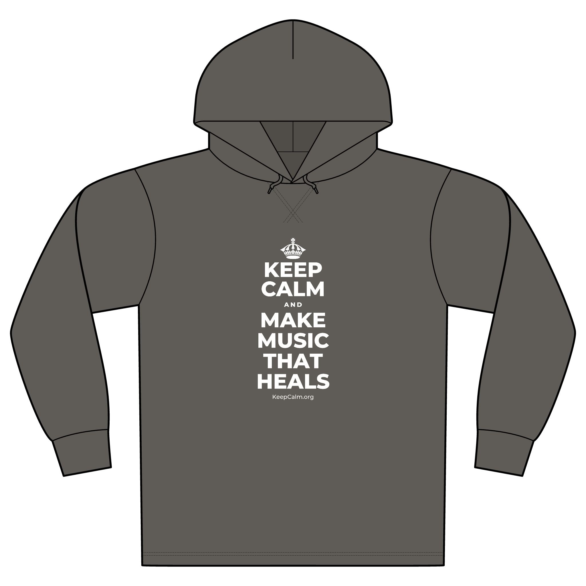KEEP CALM AND MAKE MUSIC THAT HEALS Organic Hoodie Tee