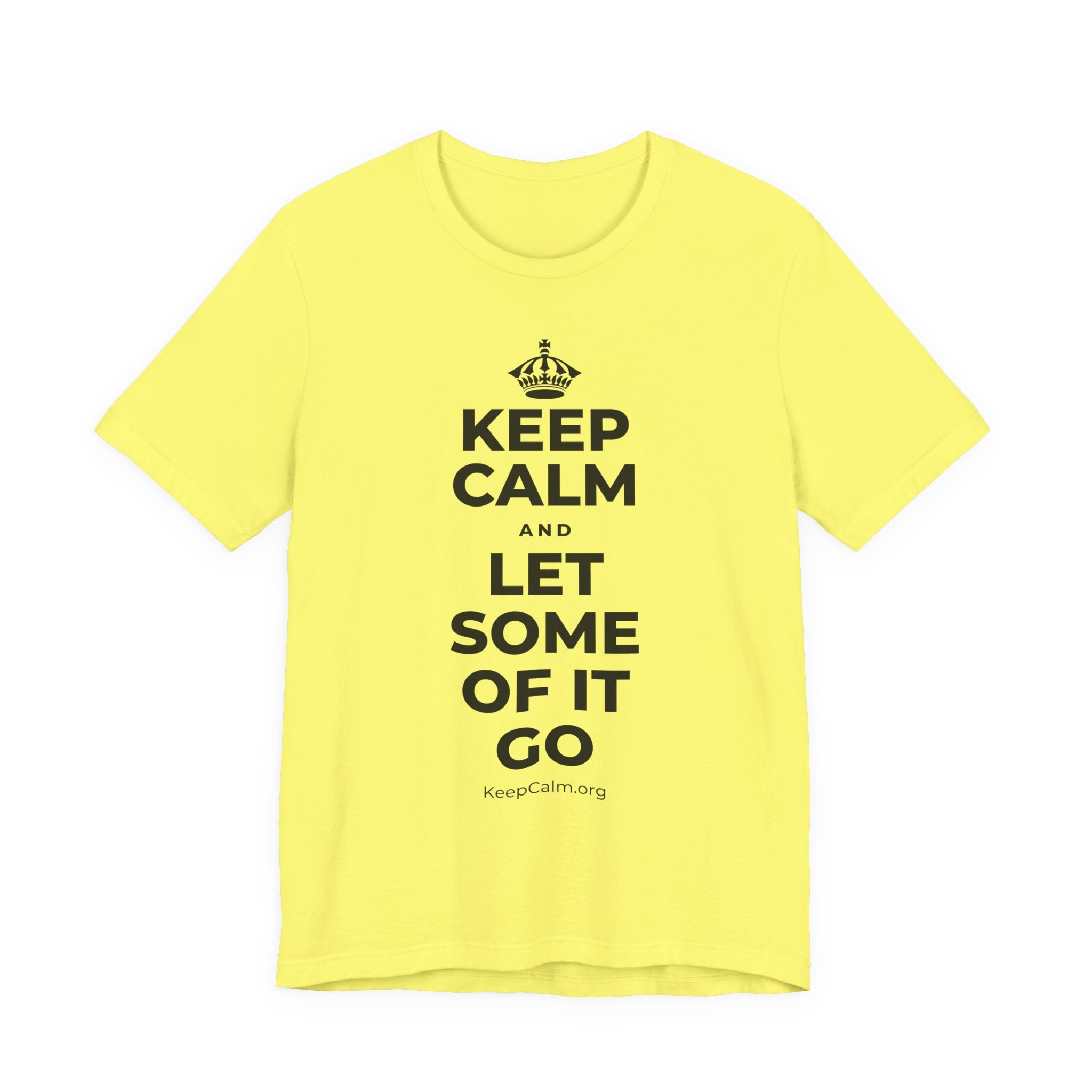 KEEP CALM AND LET SOME OF IT GO T-Shirt (Soft Cream–Heather Mauve)